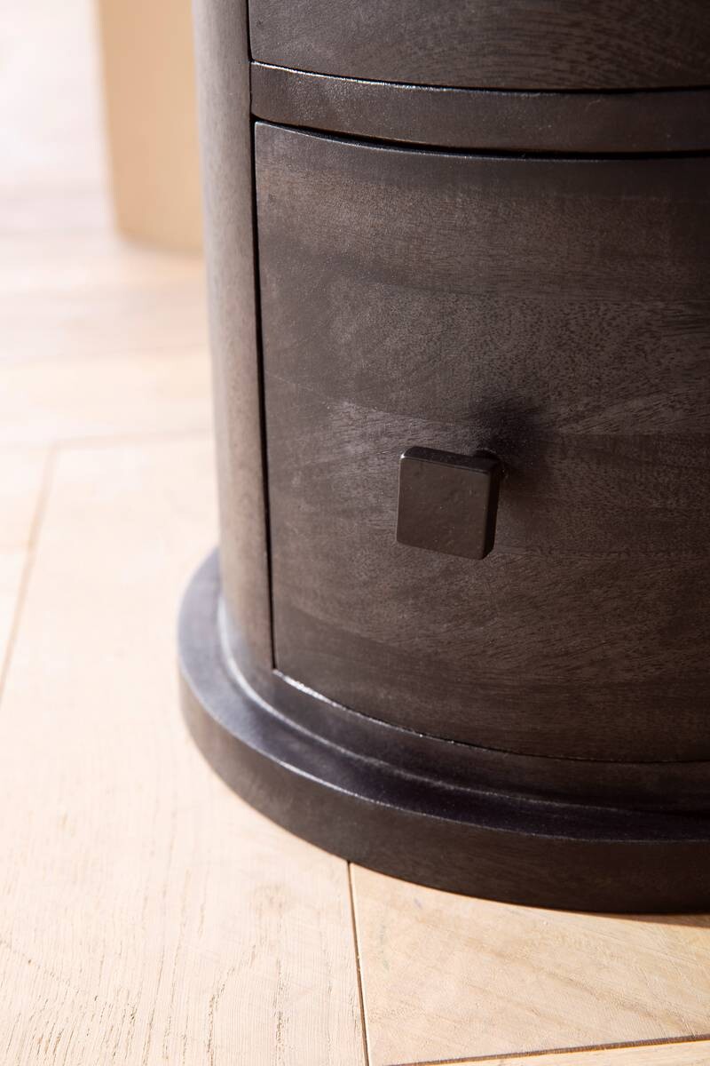 Sideboard schwarz B/H/T: ca. 34x65x34 cm