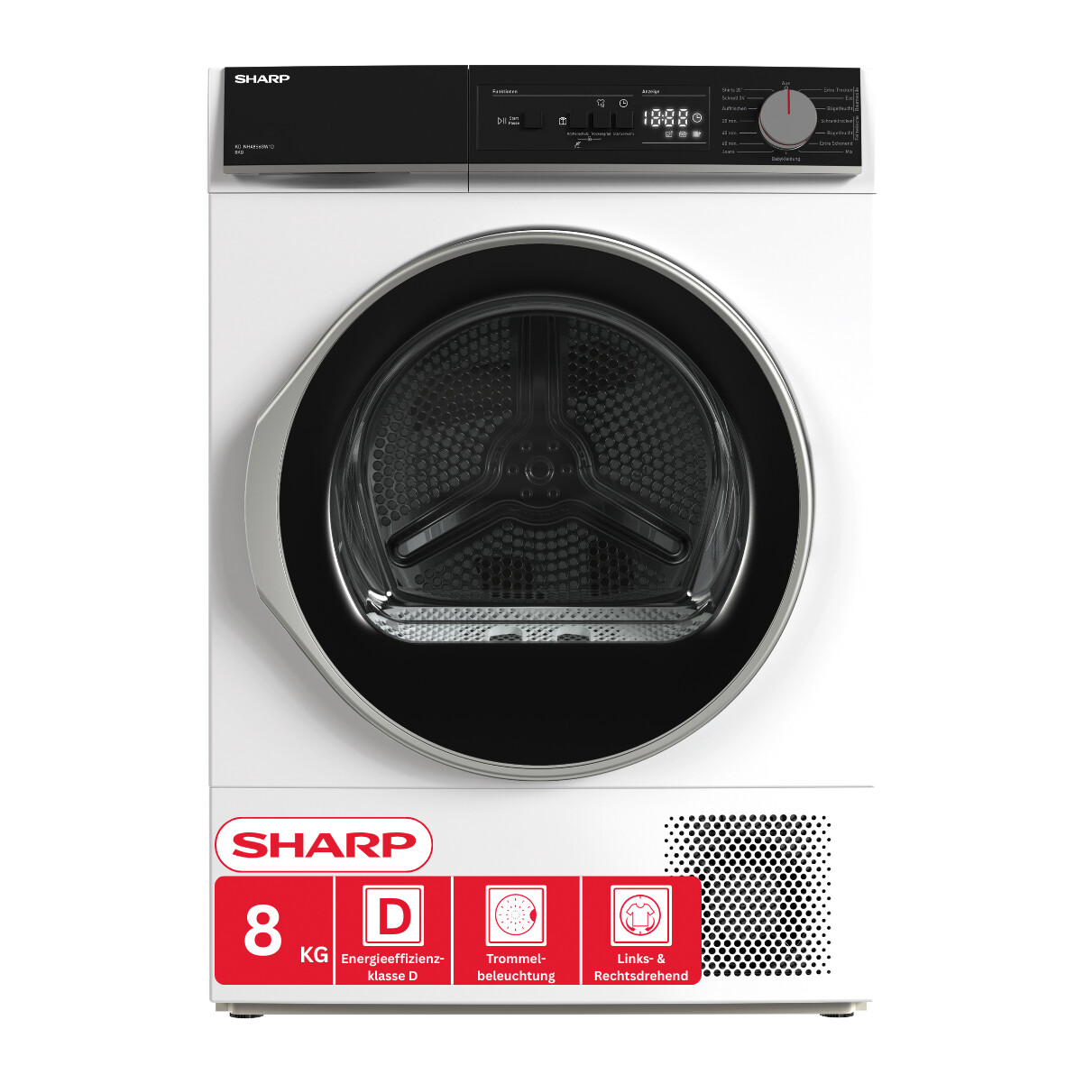 Sharp Wärmepumpentrockner KD-NHA8S6GW1D-DE Sharp Wärmepumpentrockner KD-NHA8S6GW1D-DE