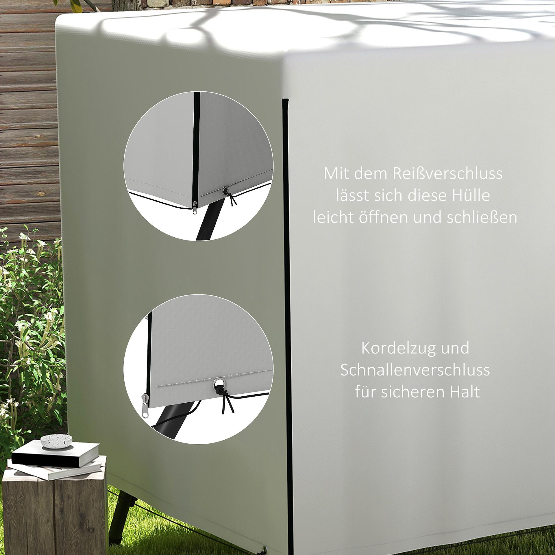 Outsunny Abdeckplane grau Polypropylen B/H/L: ca. 155x215x150 cm