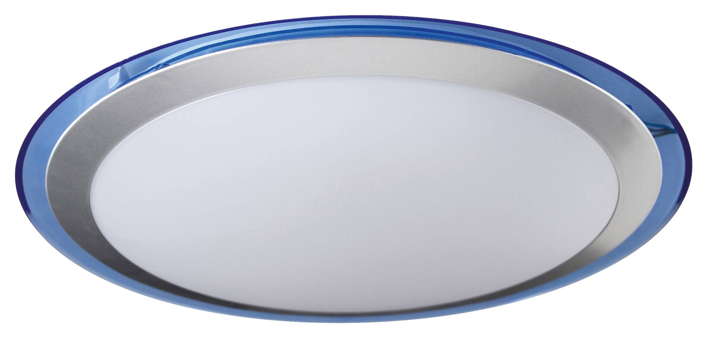 Näve Leuchten Deckenleuchte 1181612 blau Metall Kunststoff B/H/T: ca. 33x6,5x33 cm null 1 Brennstellen