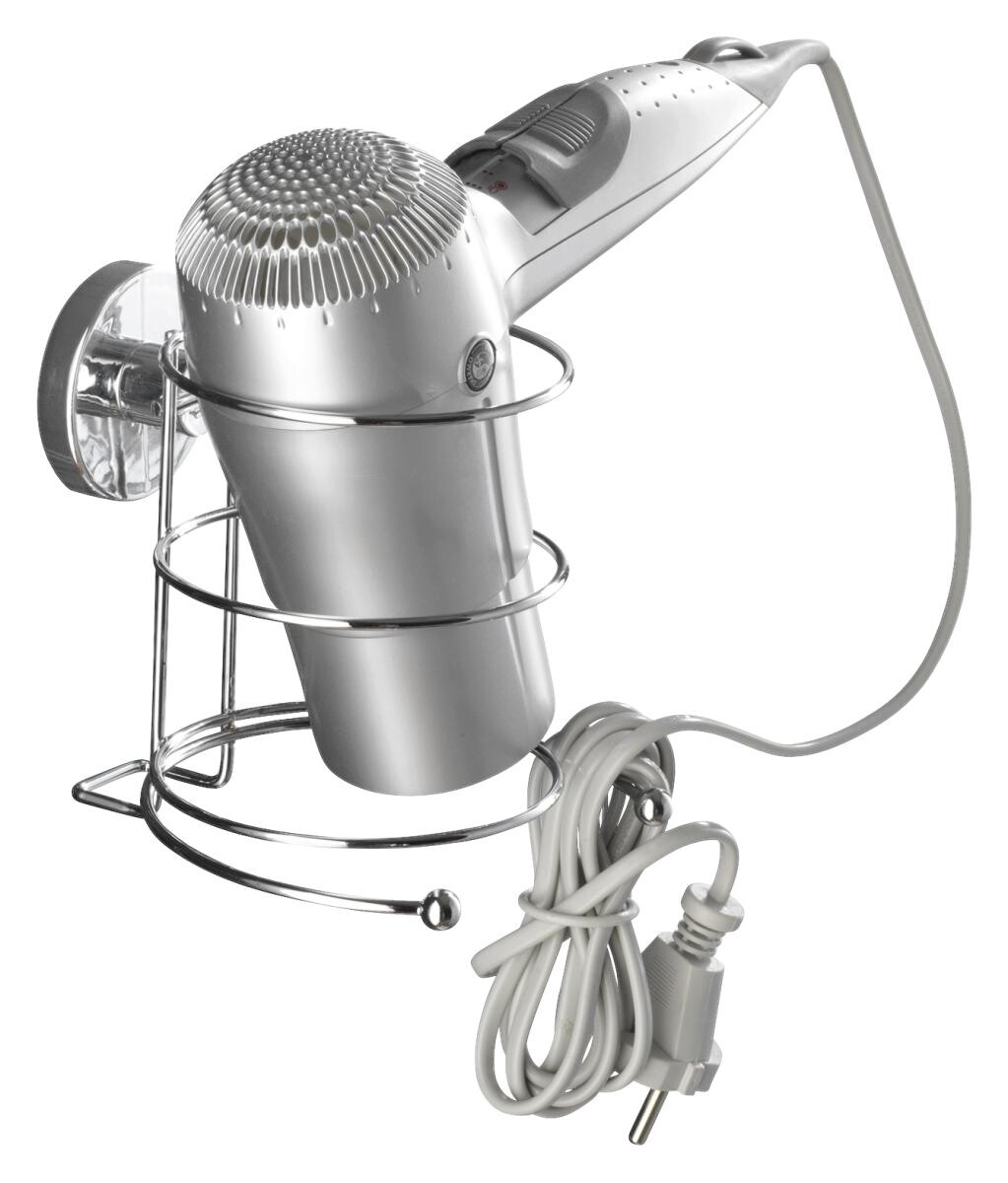 Haartrocknerhalter Chrom Stahl B/H/L: ca. 13,5x13,5x13 cm