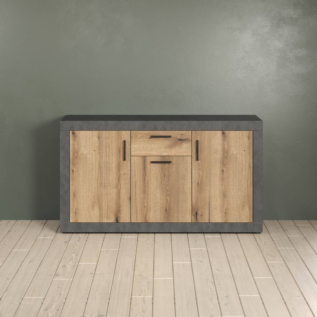 Sideboard Salvada Eiche Evoke Coast Nachbildung anthrazit B/H/T: ca. 149x83x40 cm Sideboard Salvada Eiche Evoke Coast Nachbildung anthrazit B/H/T: ca. 149x83x40 cm