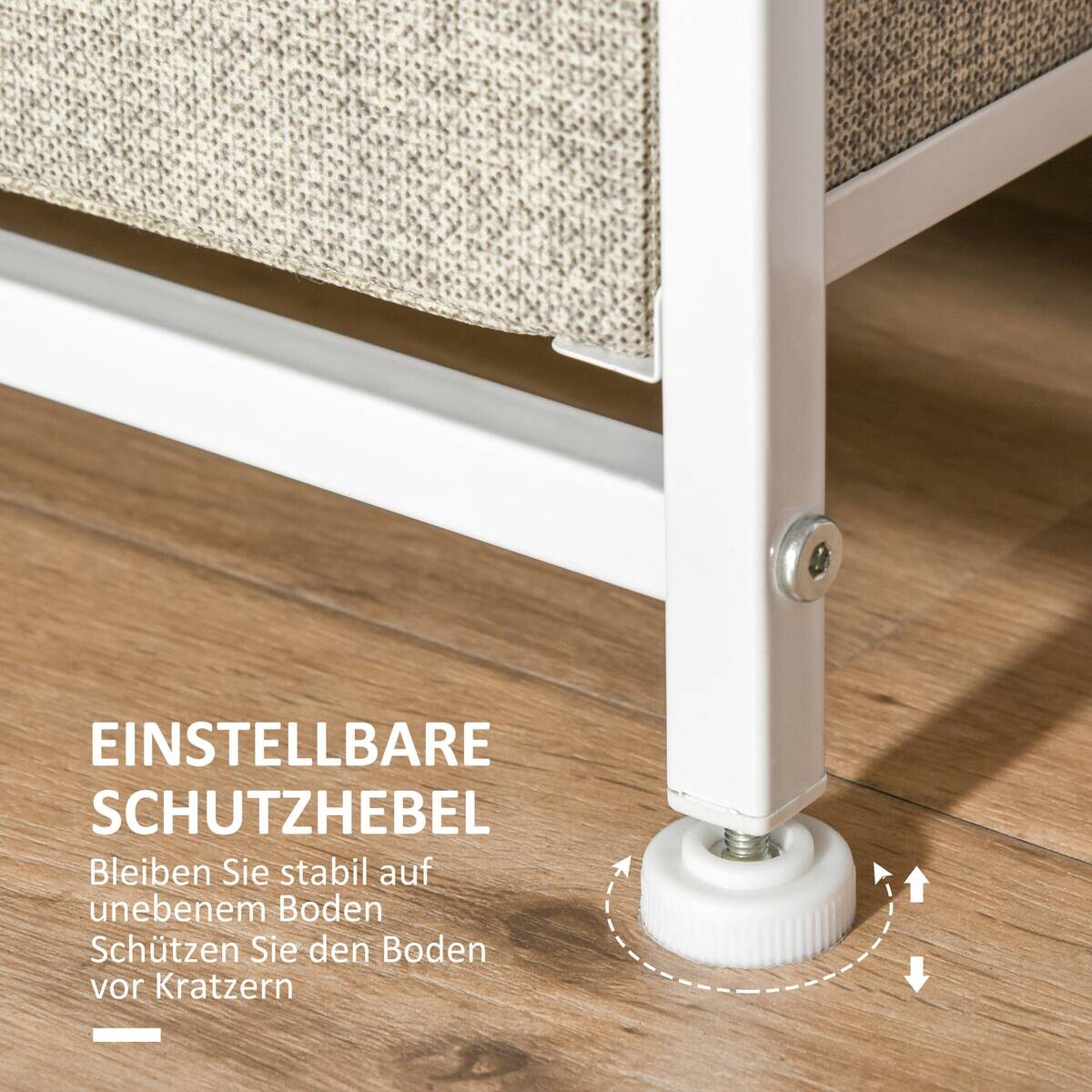 HOMCOM Aufbewahrungsregal hellgrau Polypropylen B/H/L: ca. 30x63,5x71 cm