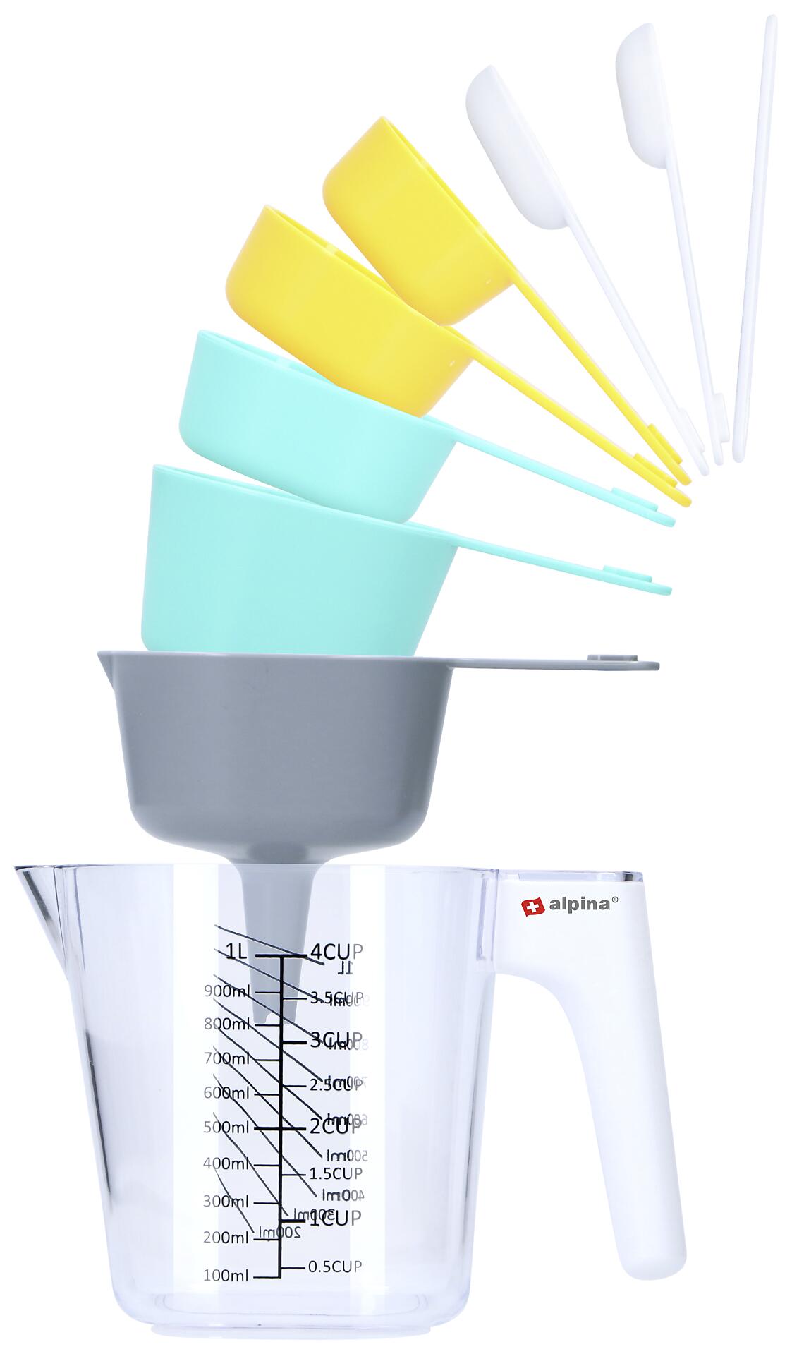 Messbecherset 9tlg. bunt