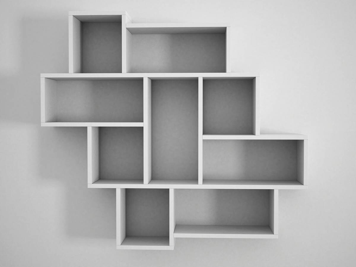 Wandregal Parola weiß B/H/T: ca. 115x103x15 cm