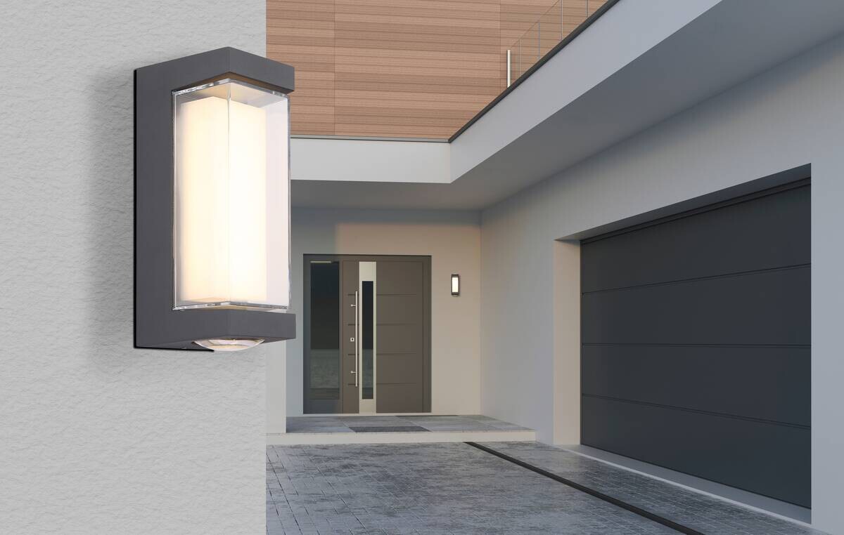 LED-Außenleuchte Opal anthrazit B/H: ca. 7,5x18,7 cm