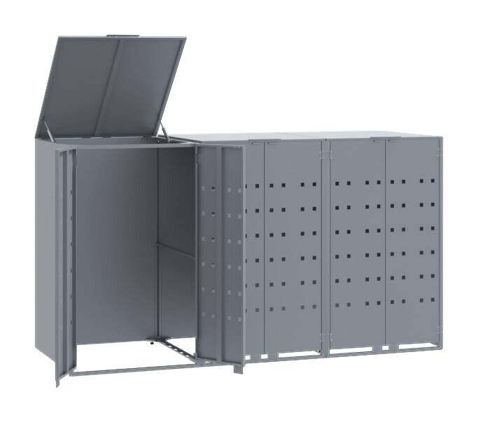 vidaXL Mülltonnenbox grau B/H/T: ca. 207x117x79 cm