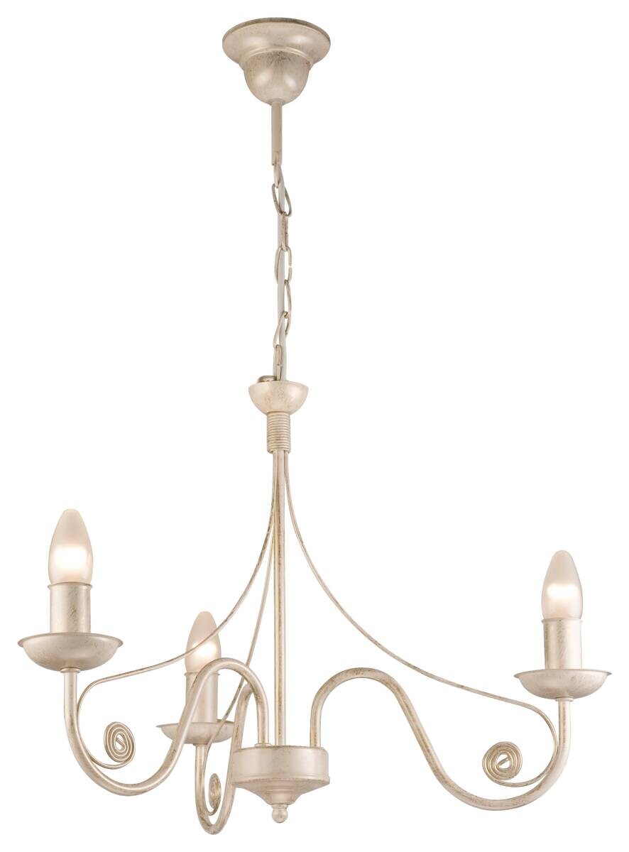 Lamkur Pendelleuchte Donato weiß Stahl H/L: ca. 72x45 cm E14 3 Brennstellen