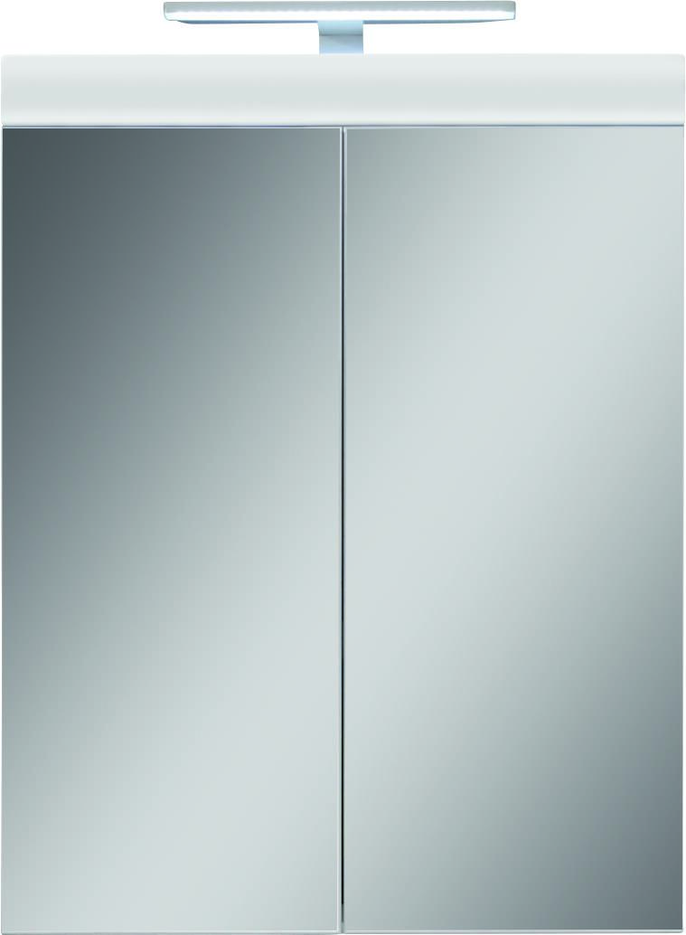 Spiegelschrank Amanda weiß weiß Hochglanz B/H/T: ca. 60x77x17 cm