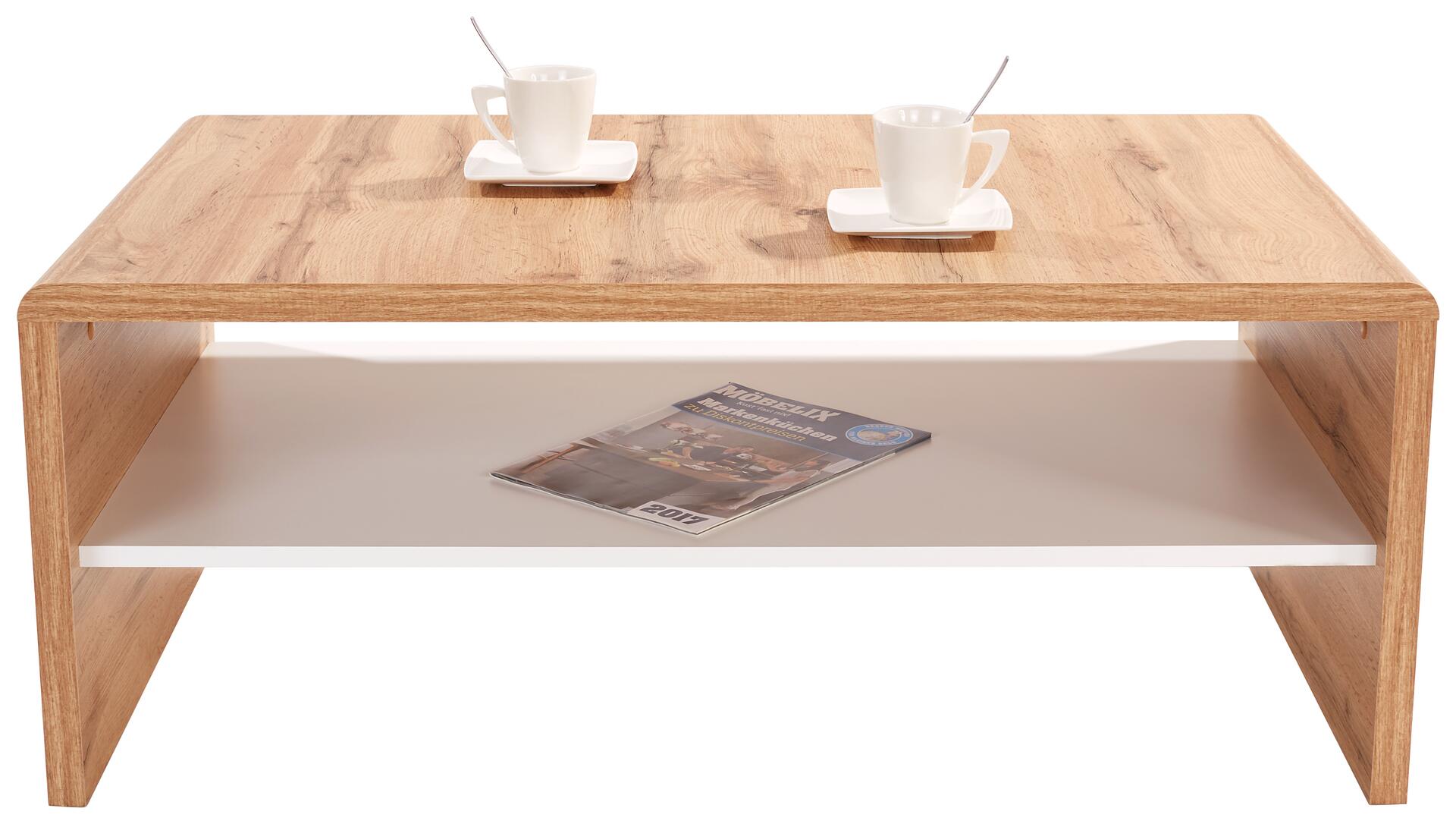 Couchtisch Cala Luna C4T02 Eiche Wotan Alpinweiß B/H/T: ca. 100x40x59 cm