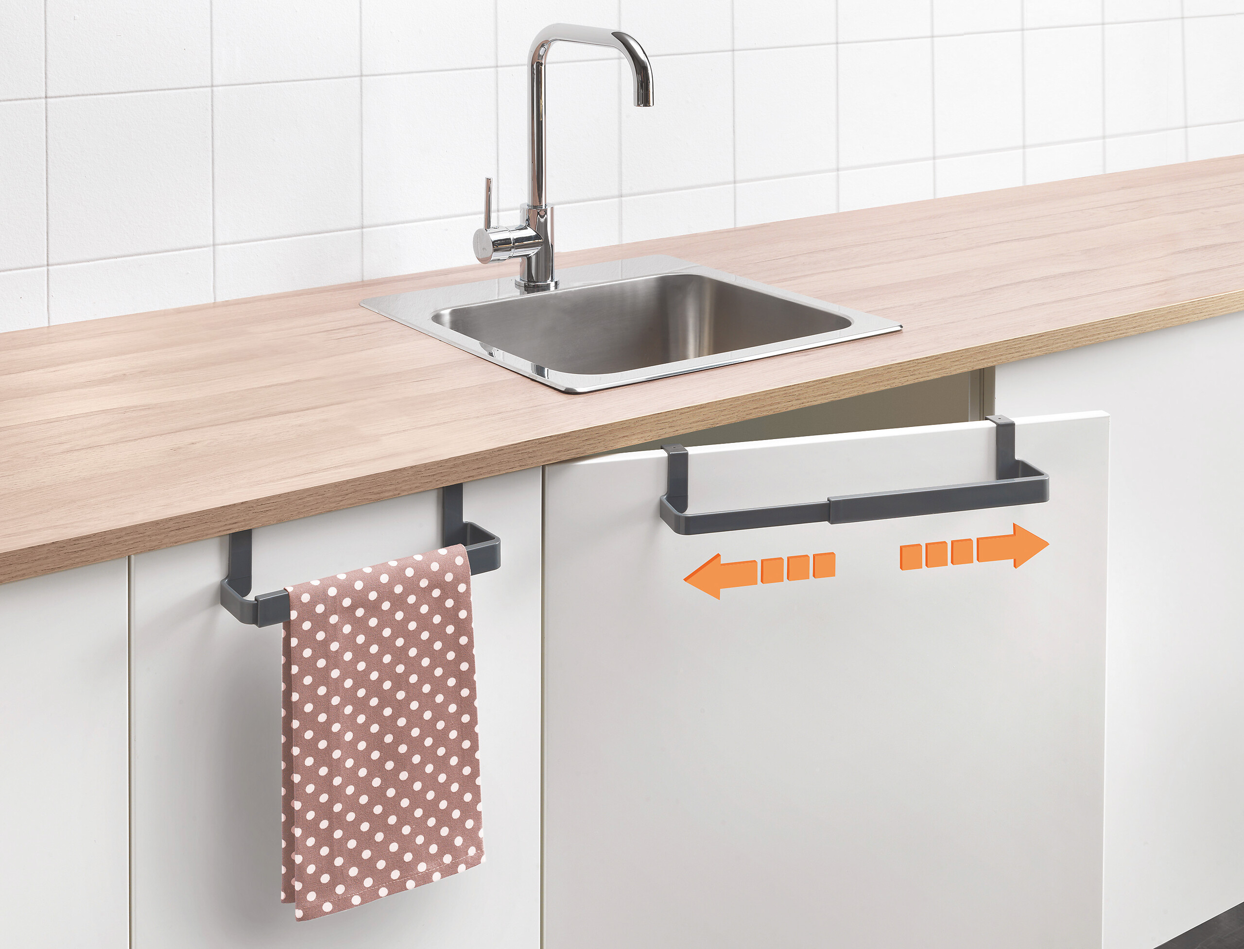 Metaltex Handtuchhalter schwarz Kunststoff