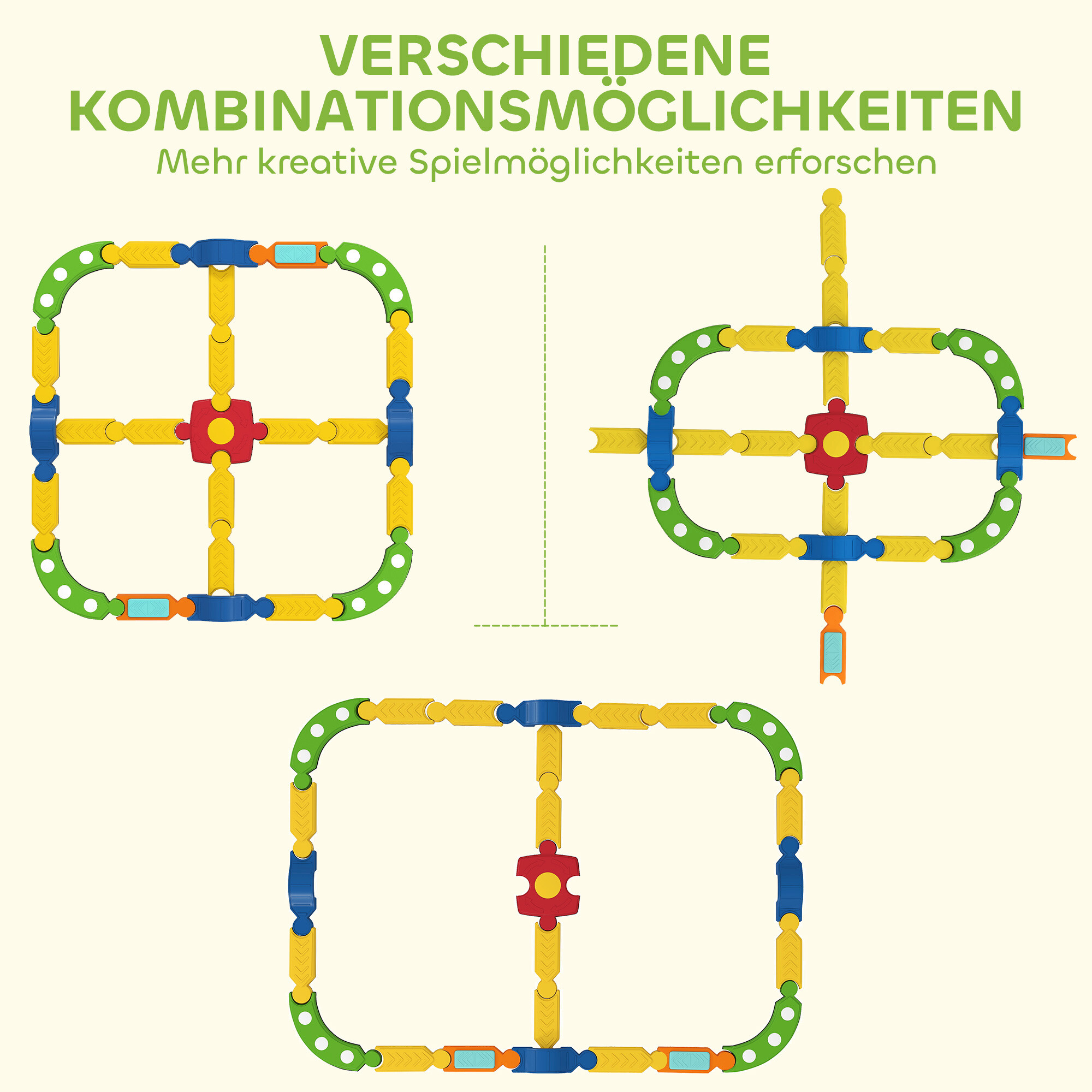 AIYAPLAY Kinder Balancierbalken mehrfarbig B/H/L: ca. 176x10,5x176 cm