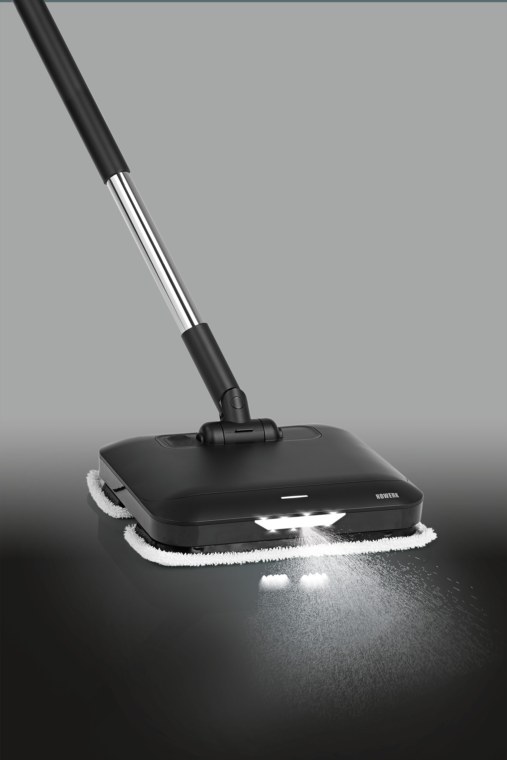 N8WERK Wischmopp schwarz Aluminium Kunststoff B/H/L: ca. 27,5x115x30,4 cm ca. 35 W