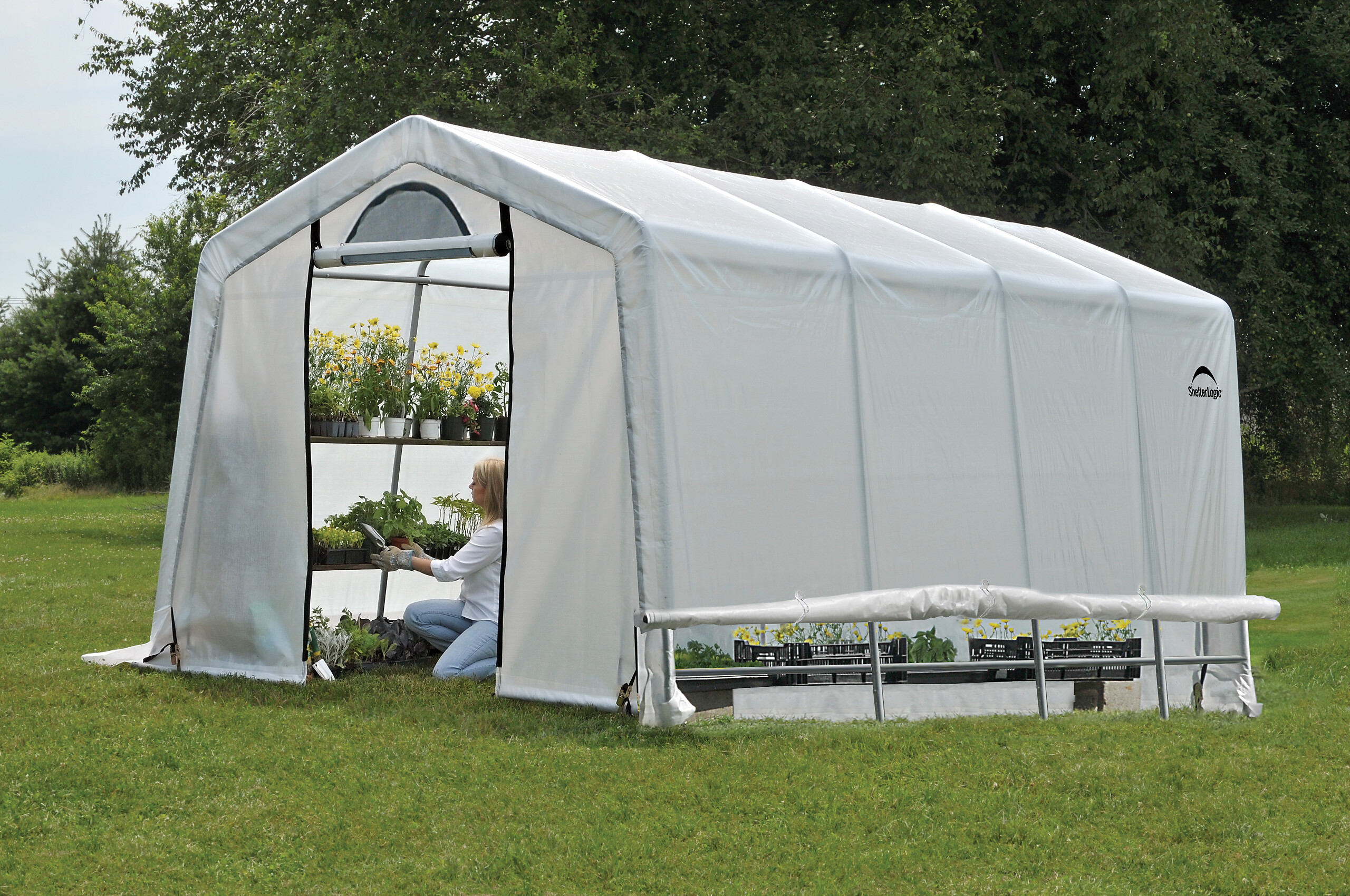 ShelterLogic Gewächshaus 18,3m² B/H/L: ca. 300x240x610 cm