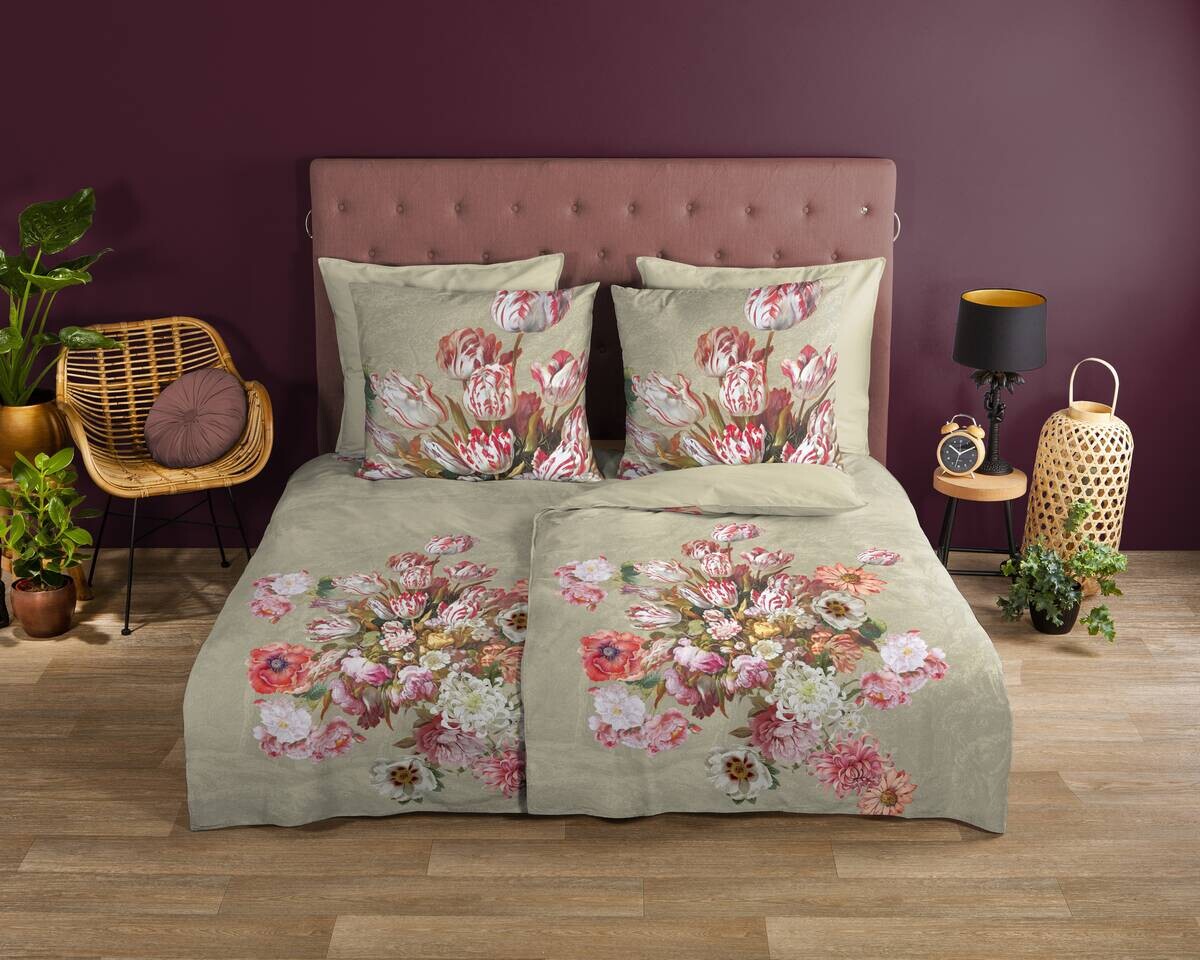 Baumwoll Bettwäsche Miran sand Baumwolle B/L: ca. 135x200 cm