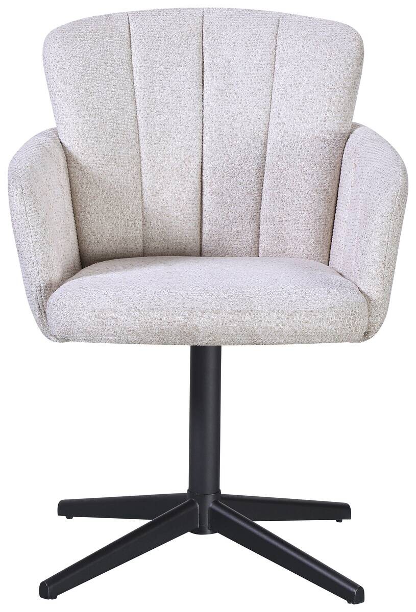 Armlehnstuhl Dana beige Webstoff B/H/T: ca. 58x84x61 cm