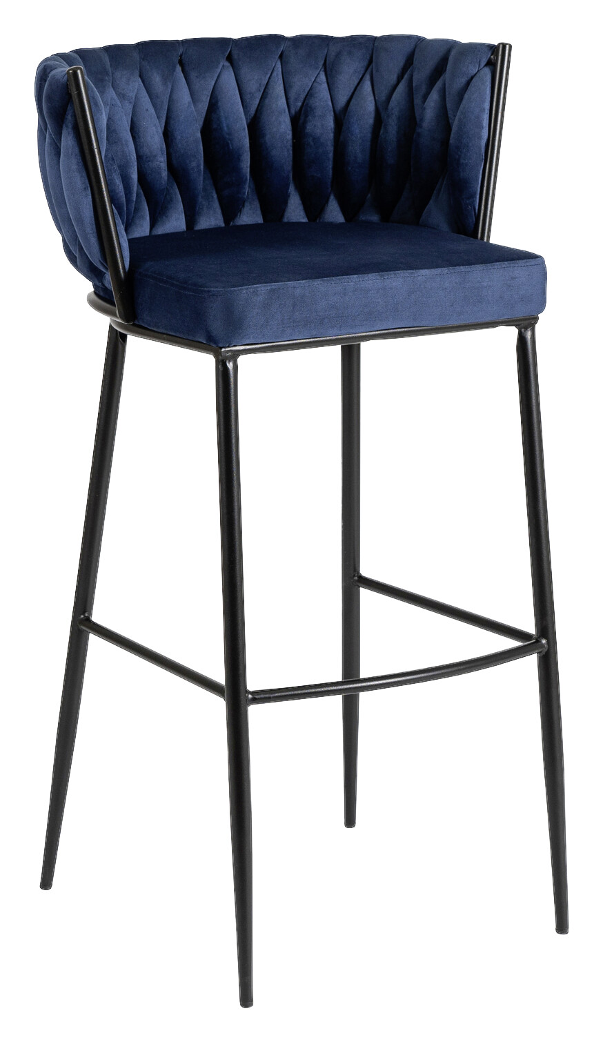 Barhocker FLORES petrol Velourstoff B/H/T: ca. 60x104,5x56 cm