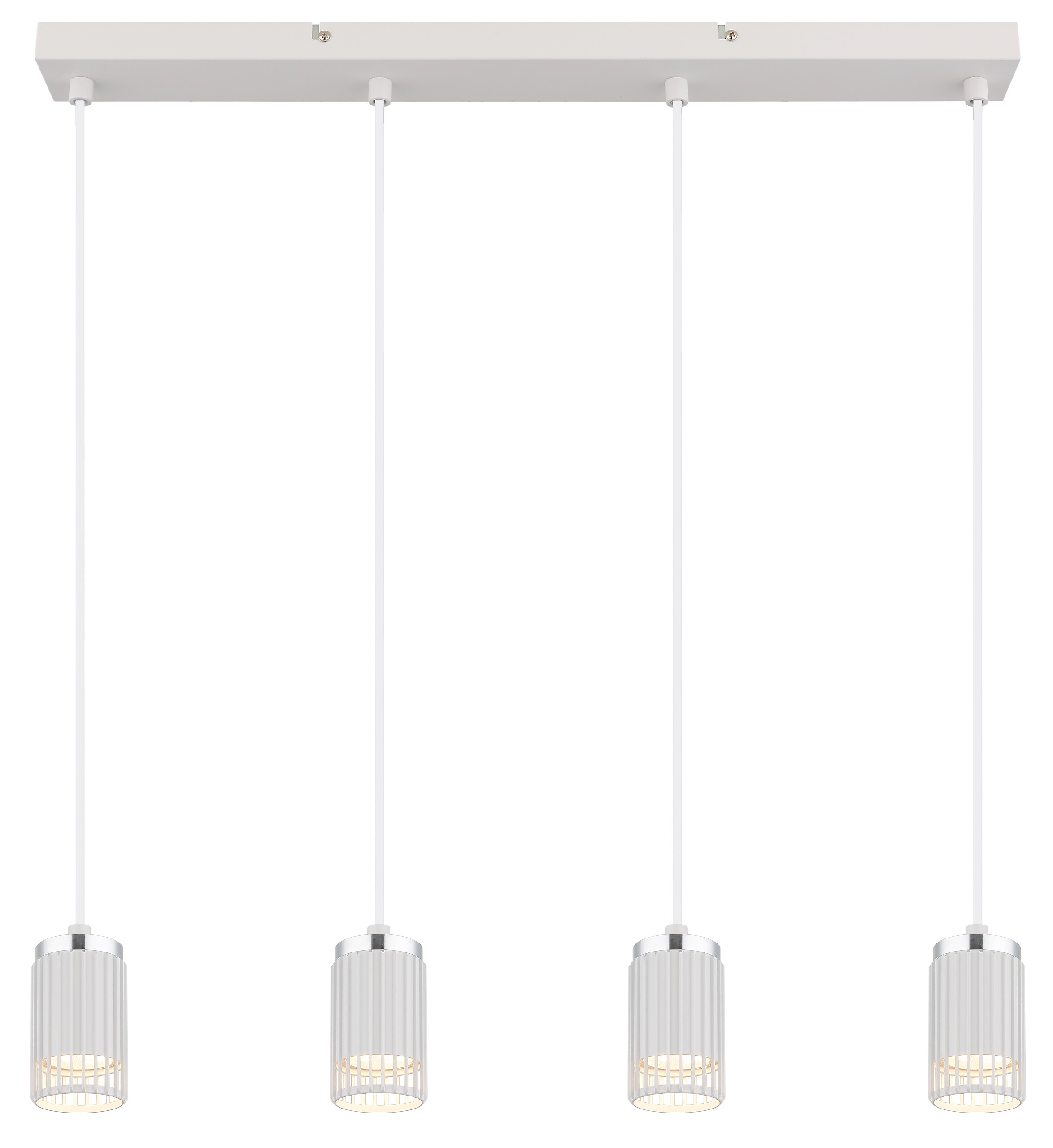 GLOBO Pendelleuchte weiß Aluminium Metall B/H/T/L: ca. 6x115,5x60x60 cm GU10 4 Brennstellen