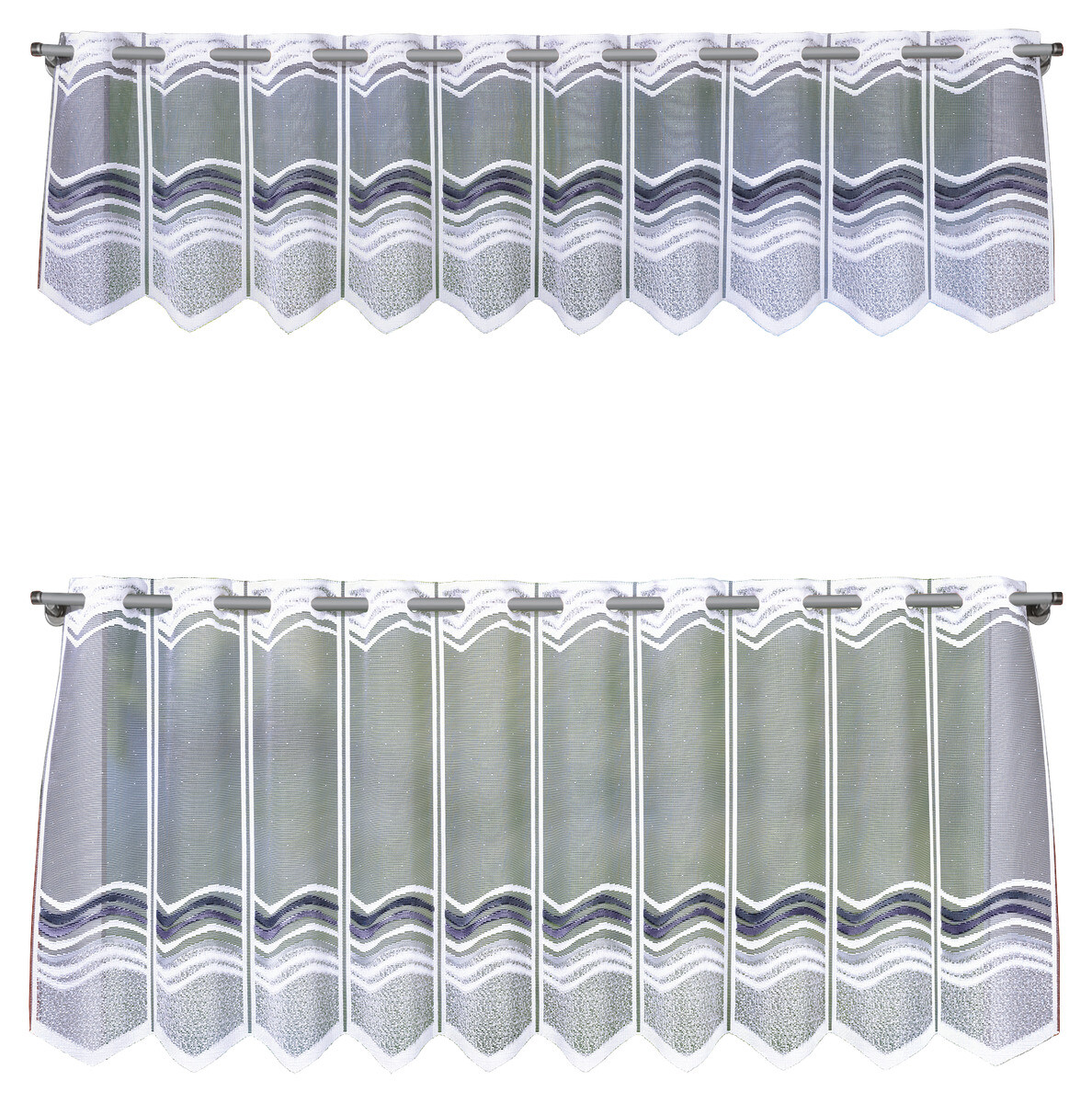 POCOline Scheibengardine Juist grau B/L: ca. 140x45 cm