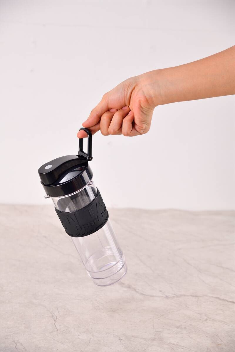 BERGNER Standmixer BG-51027-BK silber Kunststoff Silikon B/H/L: ca. 12x35x14 cm