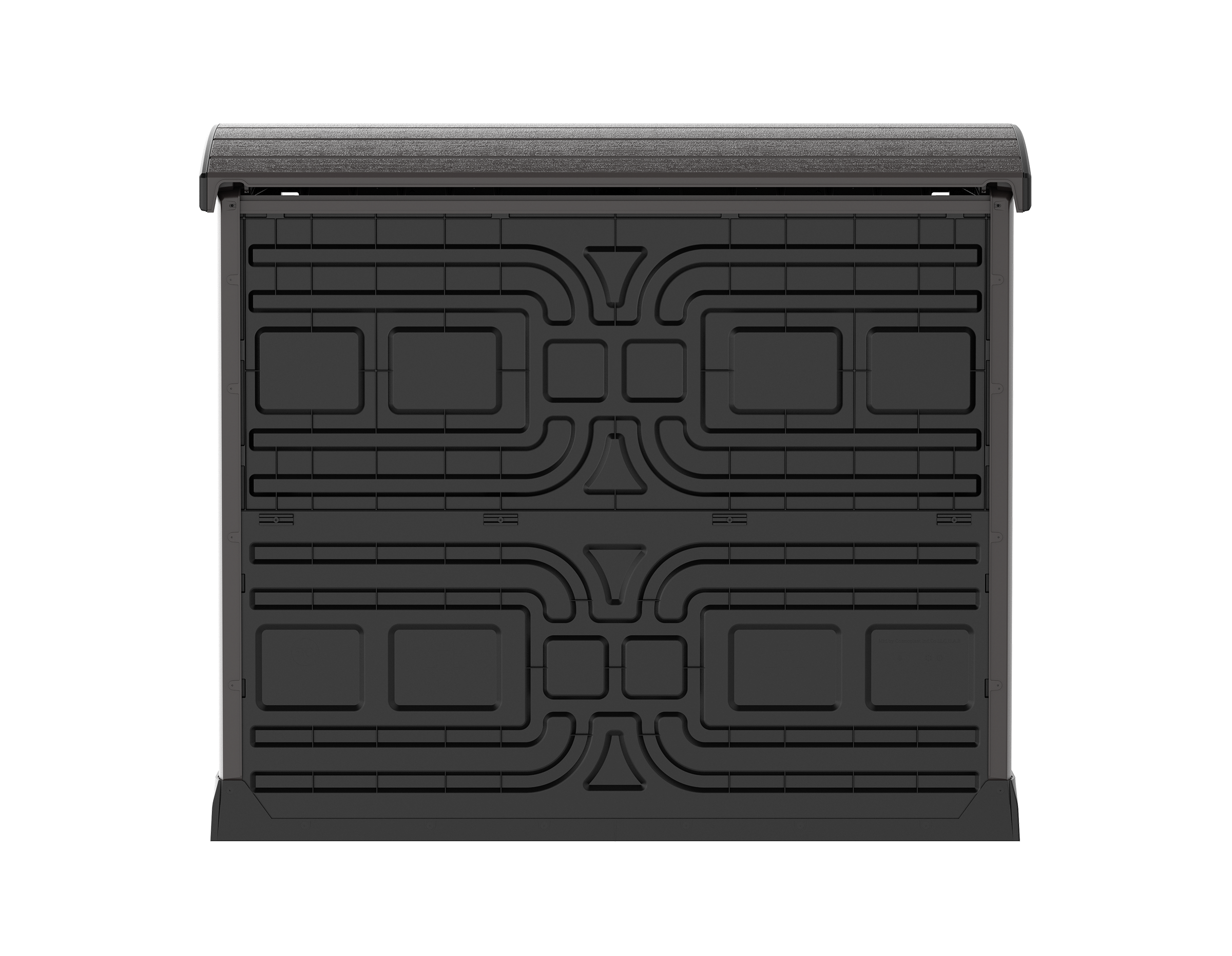 VCM Mülltonnenbox 2er StoreAway braun Kunststoff B/H/L: ca. 145x125x83 cm