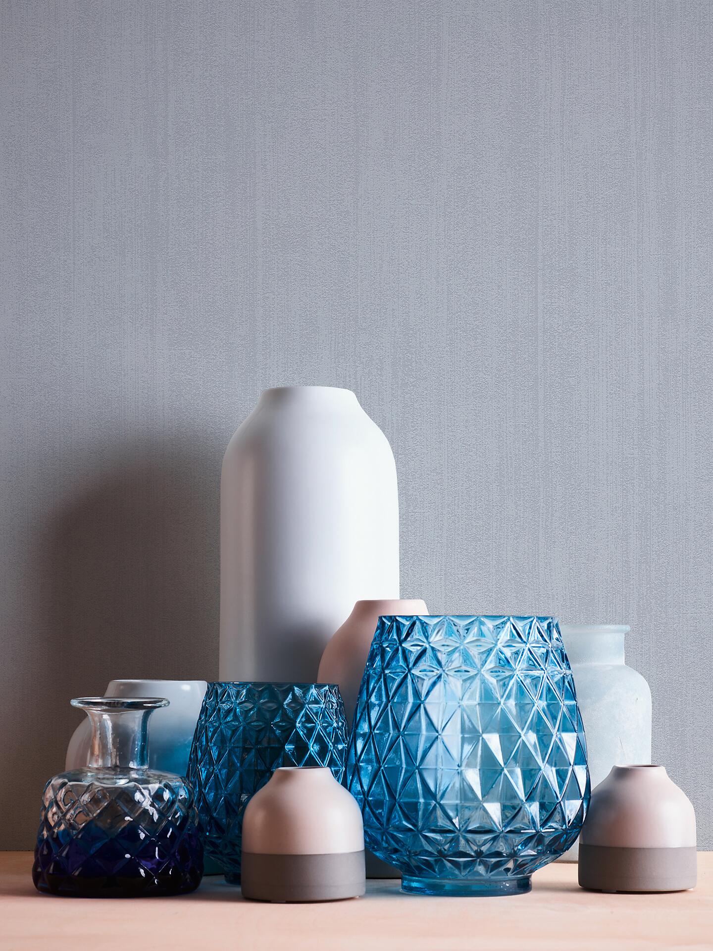 A.S.Creation Vliestapete Attractive Uni blau B/L: ca. 53x1005 cm