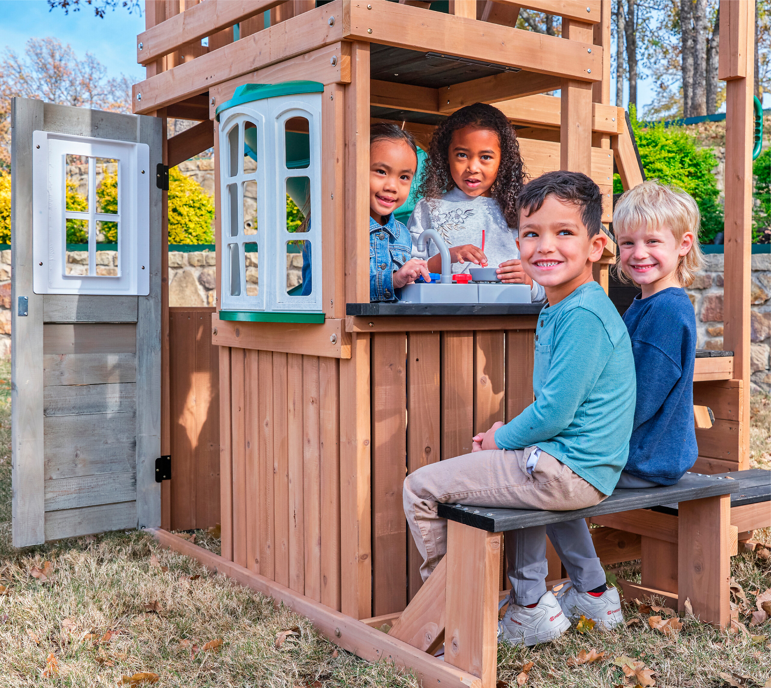 Zwerkules Spielturm Ramba natur B/H/L: ca. 295x380x195 cm