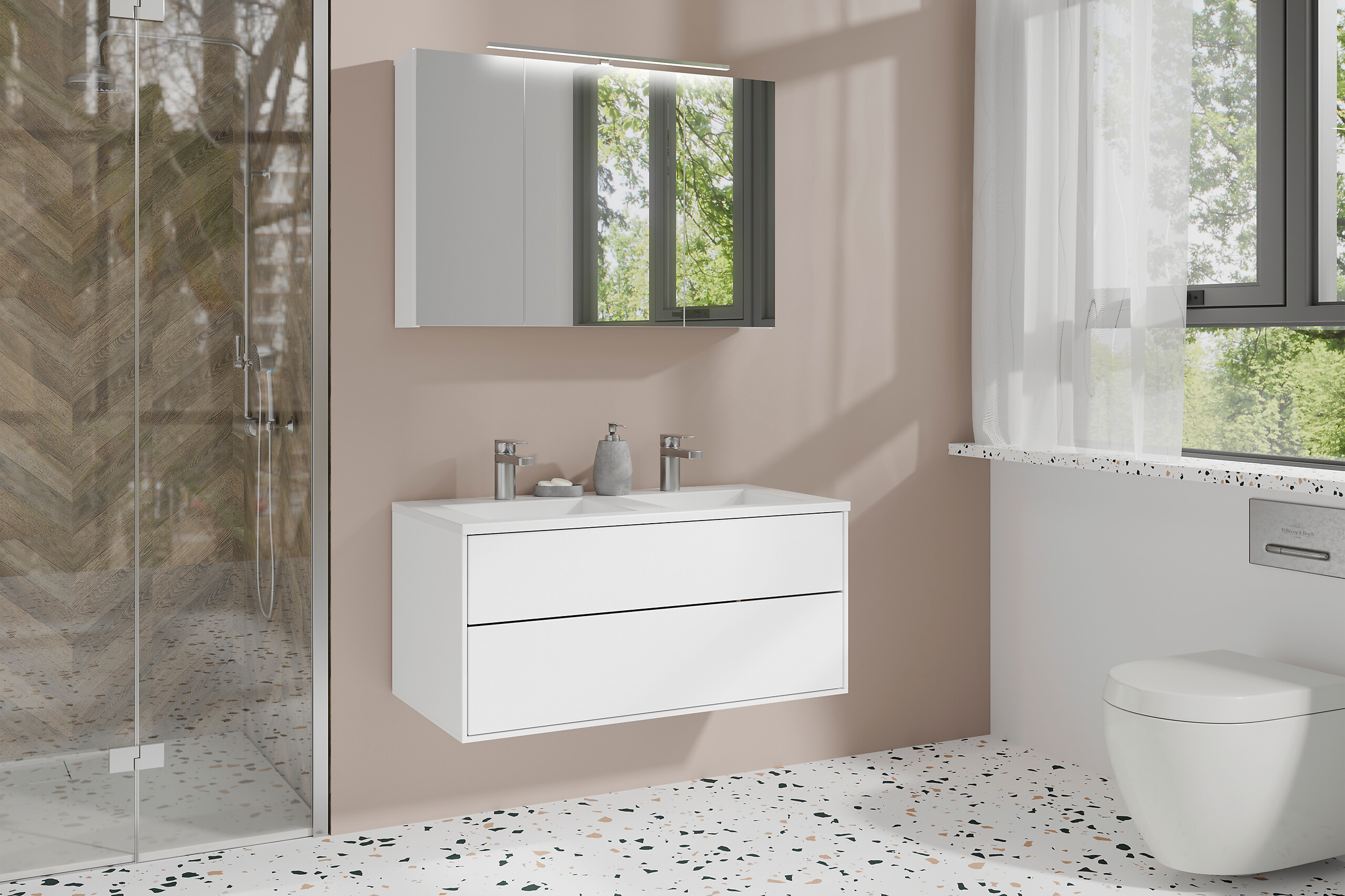 Spiegelschrank SPREE weiß B/H/T: ca. 90x60x15 cm