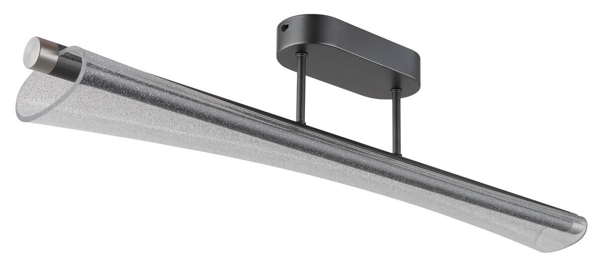 GLOBO Deckenleuchte klar anthrazit nickel matt Metall Acryl B/H/L: ca. 12x19x81 cm 1 Brennstellen