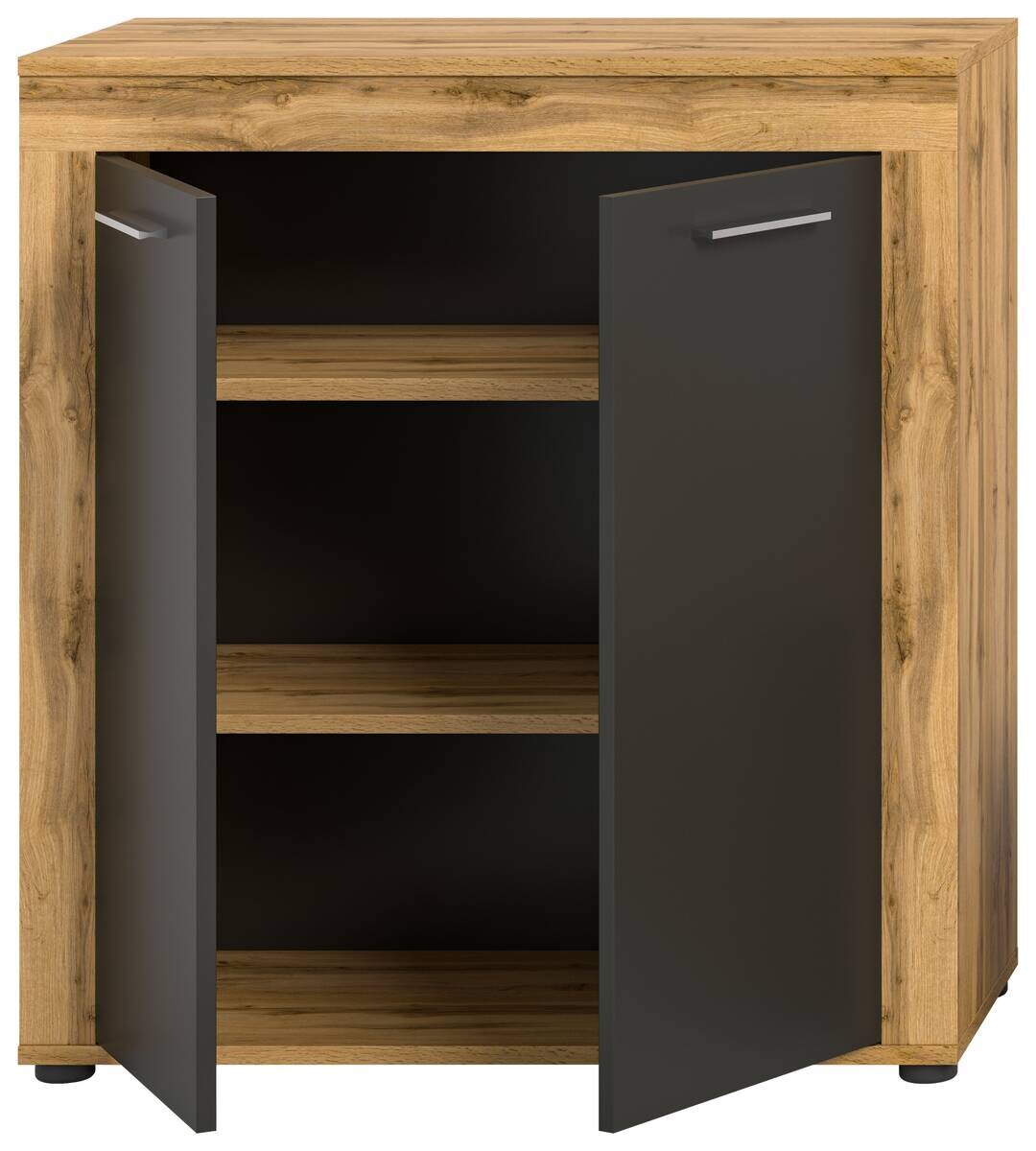 Highboard Jam Eiche Wotan Nachbildung grau B/H/T: ca. 80x88x35 cm