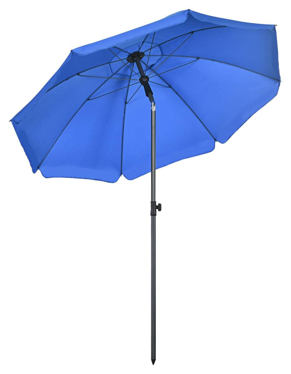 Outsunny Sonnenschirm blau Polyester B/H/L: ca. 180x209x180 cm