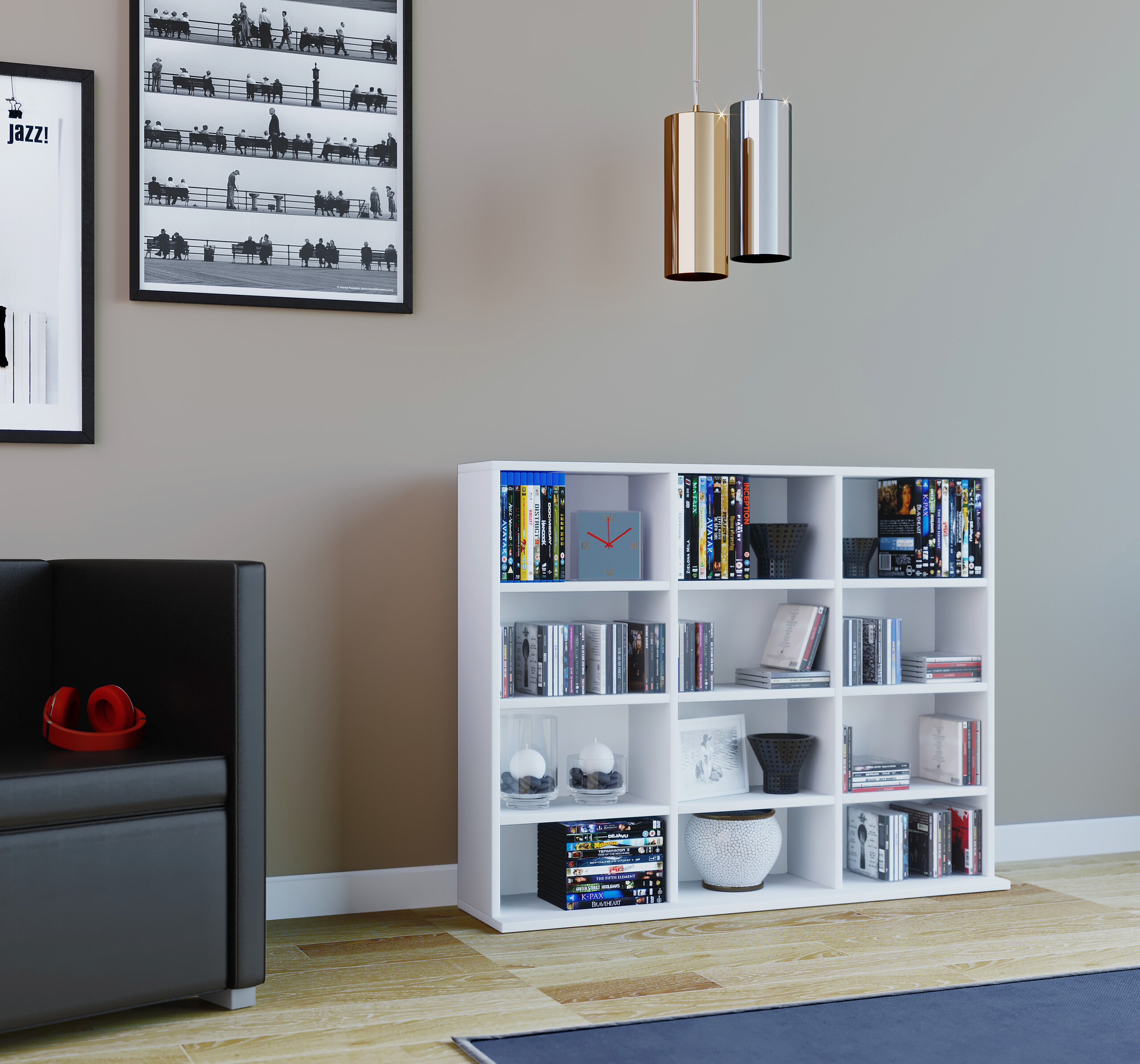 Regal Megosa Mini weiß Holzwerkstoff B/H/T: ca. 102x83x23 cm Regal Megosa Mini weiß Holzwerkstoff B/H/T: ca. 102x83x23 cm