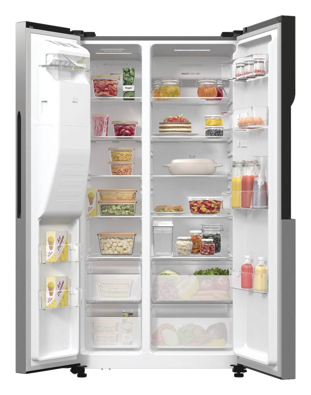 Gorenje Side-by-Side NRR9ESXL Edelstahloptik B/H/T: ca. 92x179x70 cm