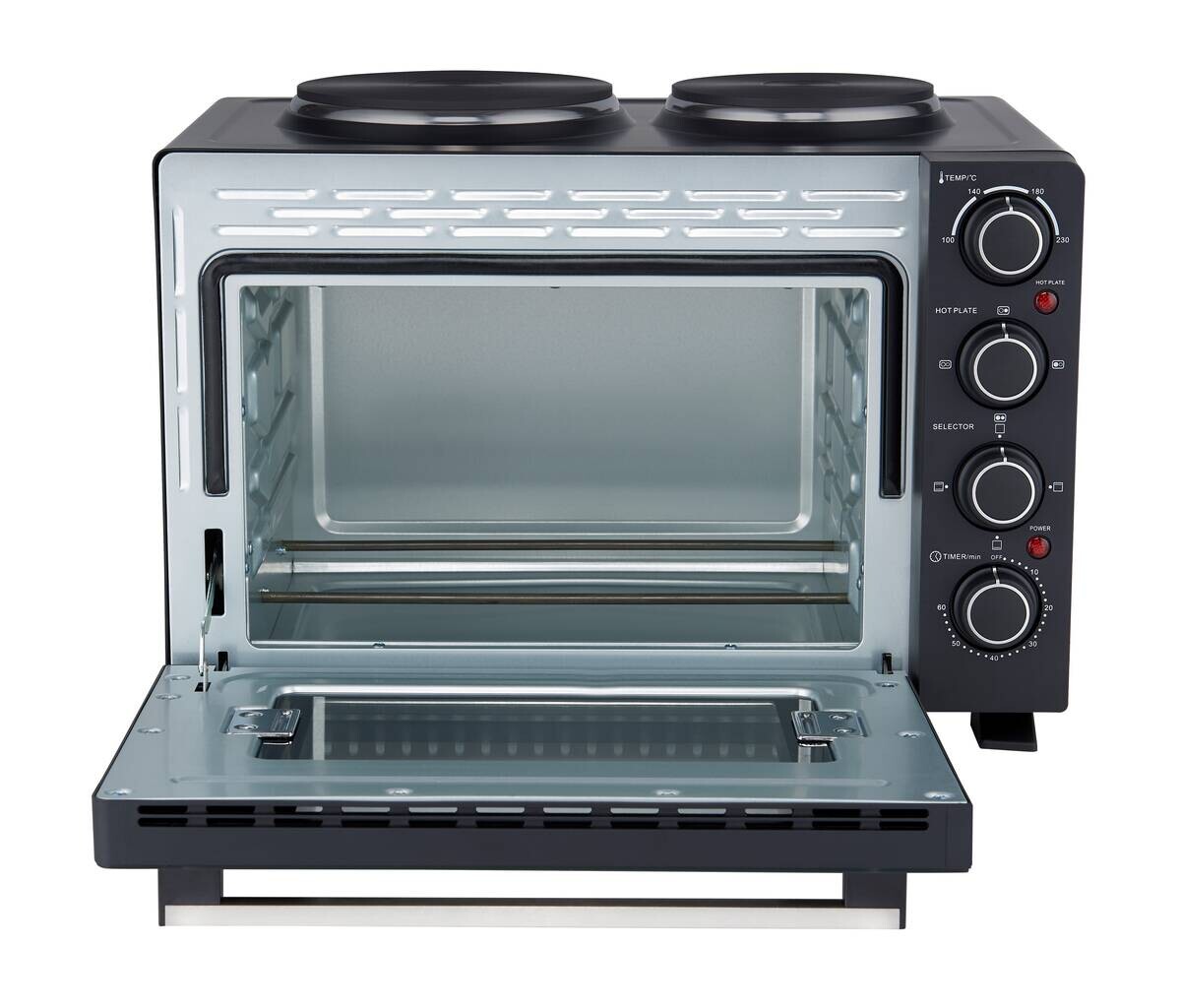 POCOline Mini-Backofen silber Glas B/H/L: ca. 42,6x35,7x51,1 cm ca. 30 l