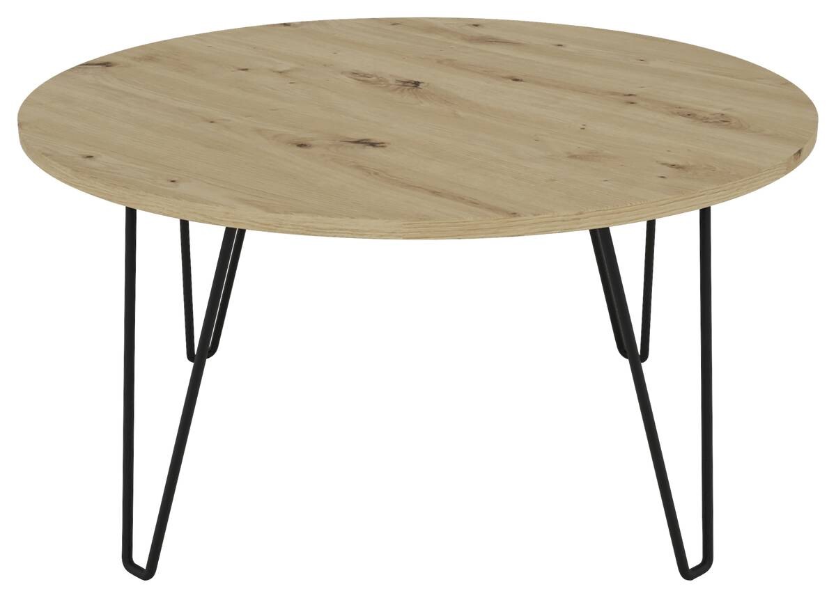 byLIVING Couchtisch FLAIR Eiche schwarz Holzwerkstoff Metall