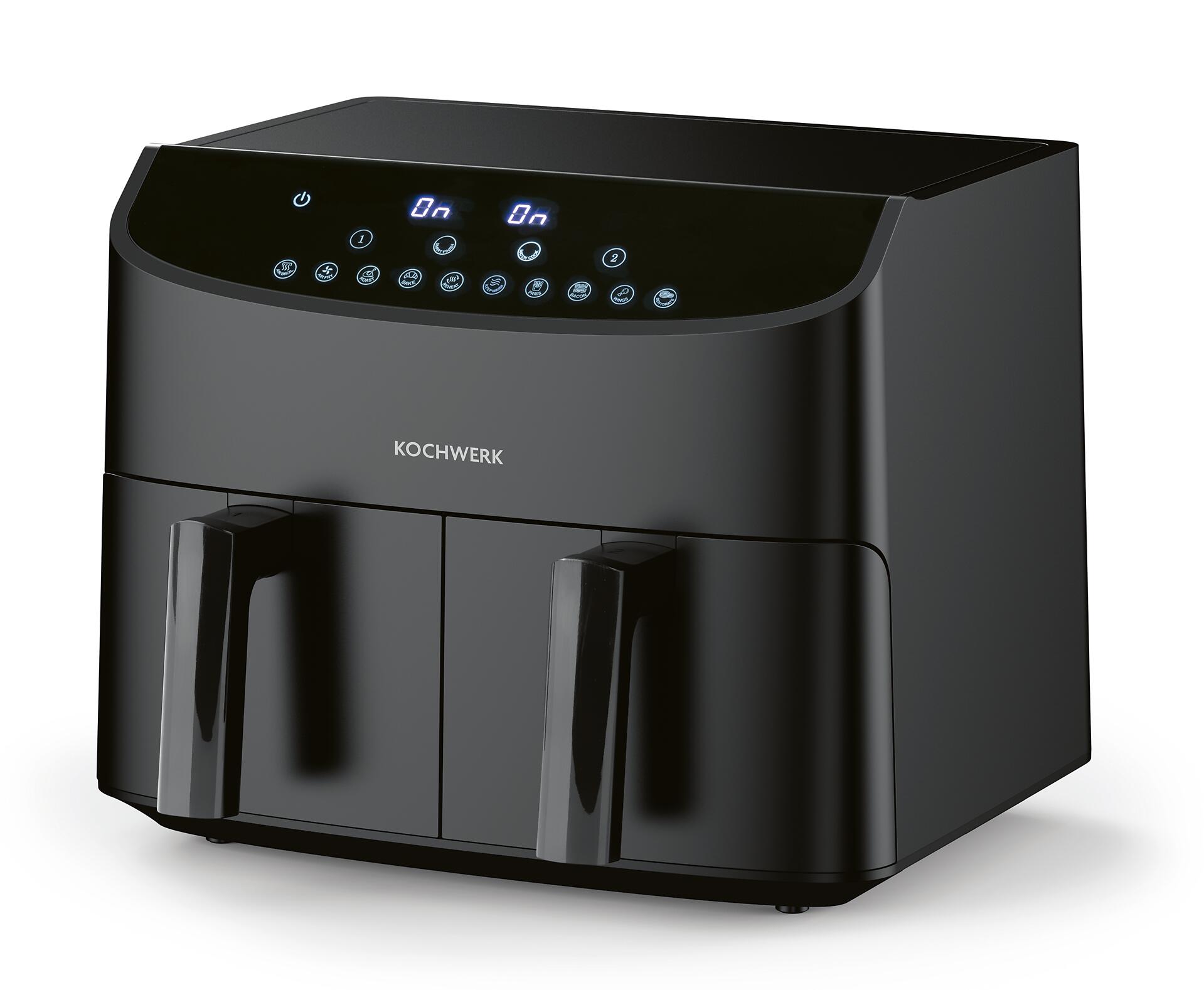 Kochwerk Heißluftfritteuse schwarz Metall B/H/L: ca. 36x31x39 cm ca. 3,5 l