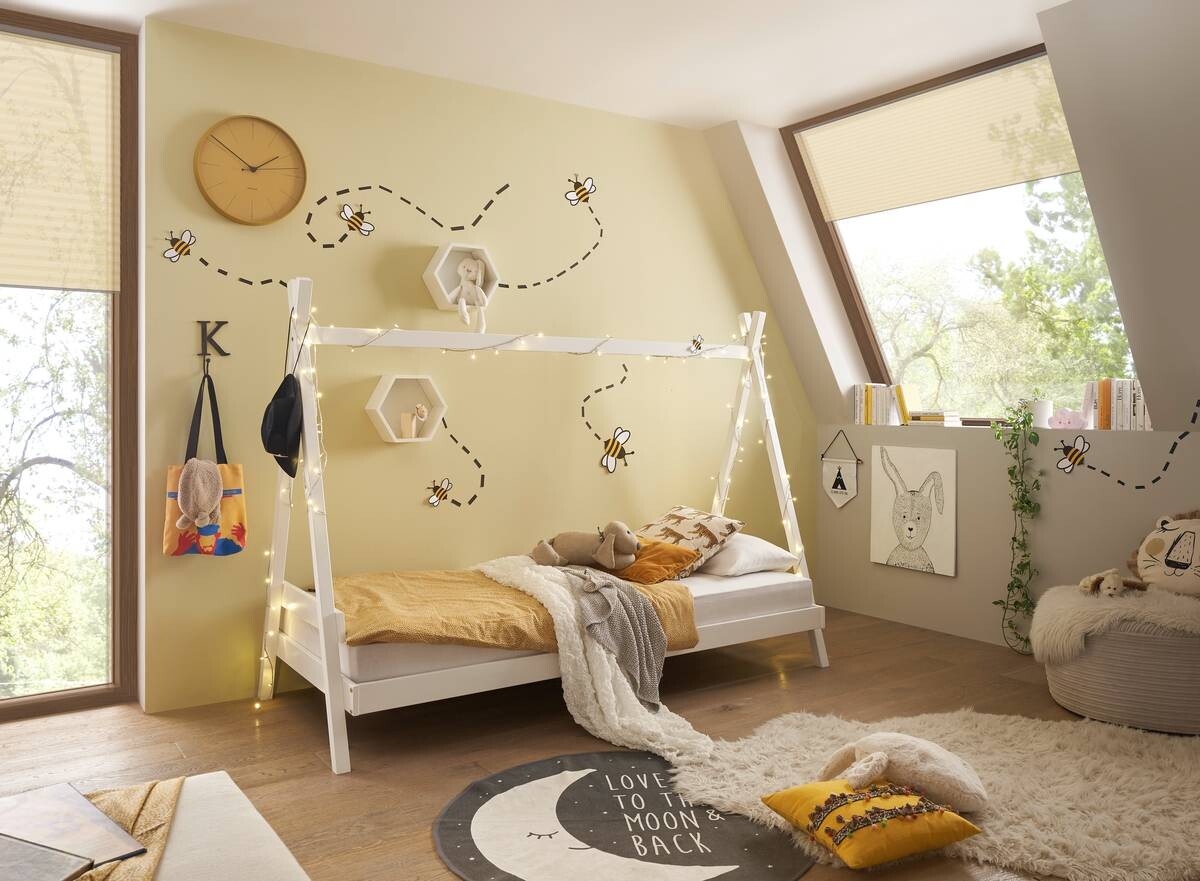 Bett Sora weiß Liegefläche B/L: ca. 90x200 cm