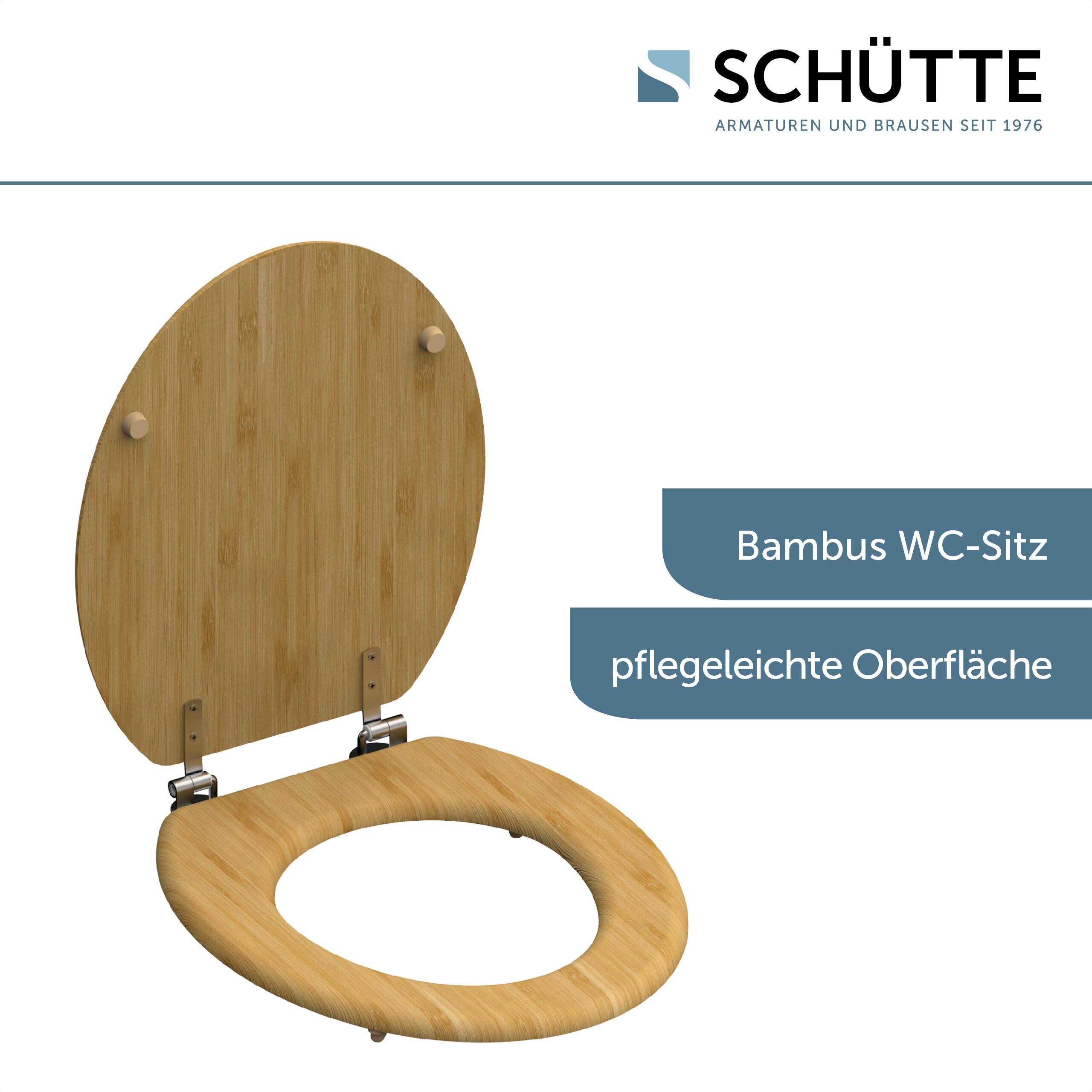 Schütte WC-Sitz NATURAL BAMBOO natur Bambus B/H/T: ca. 37,2x5,5x42,5 cm