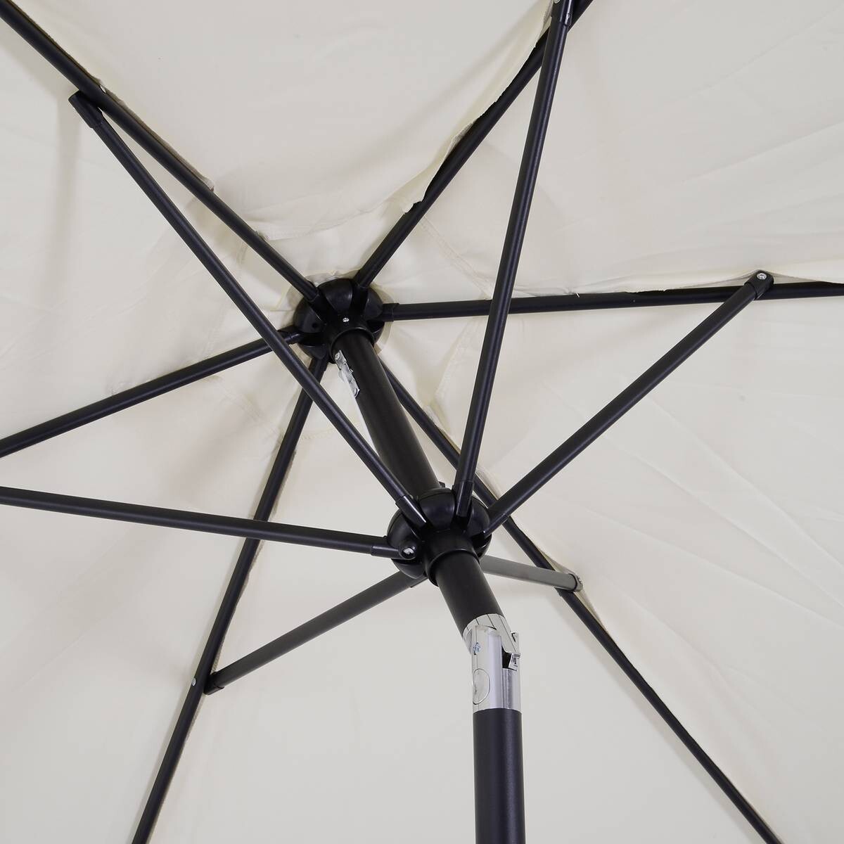 Outsunny Sonnenschirm beige Aluminium B/H/L/S/D: ca. 260x235x260x3,8x270 cm