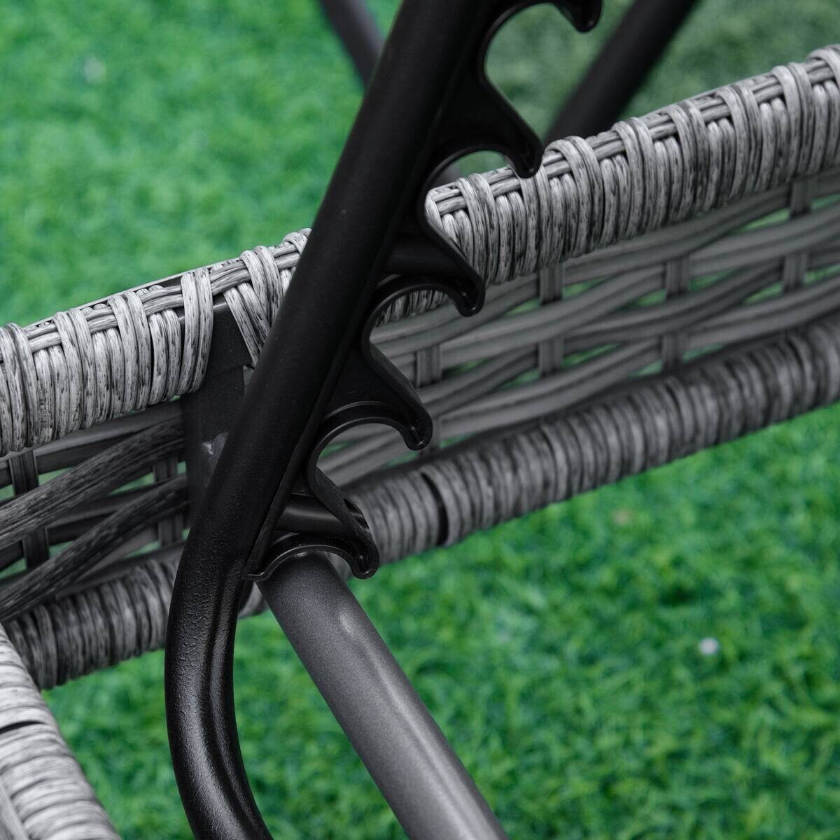 Outsunny Gartenliege grau Polypropylen B/H/L: ca. 62,5x192x52,5 cm