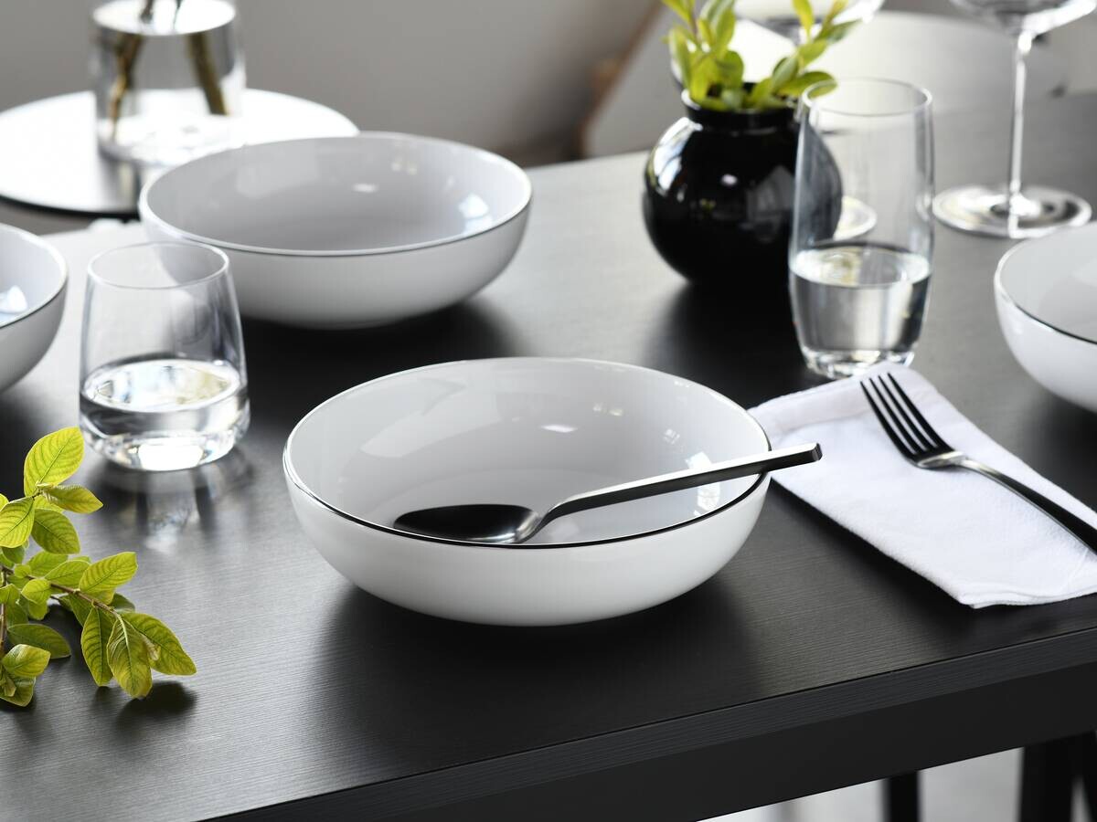 CreaTable Schüssel-Set Allround Black Line schwarz Porzellan