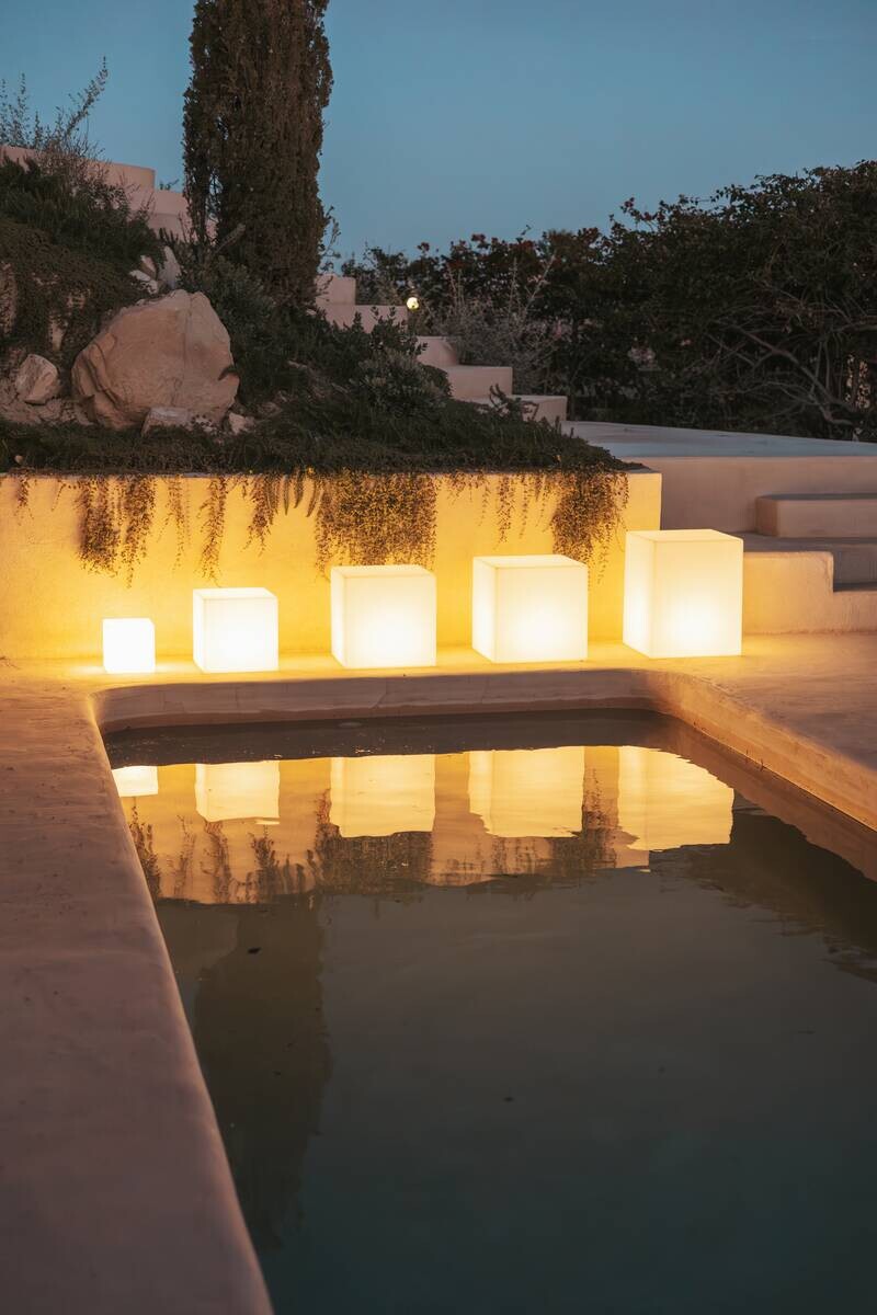 LED-Dekoleuchte weiß B/H/L: ca. 40x40x40 cm