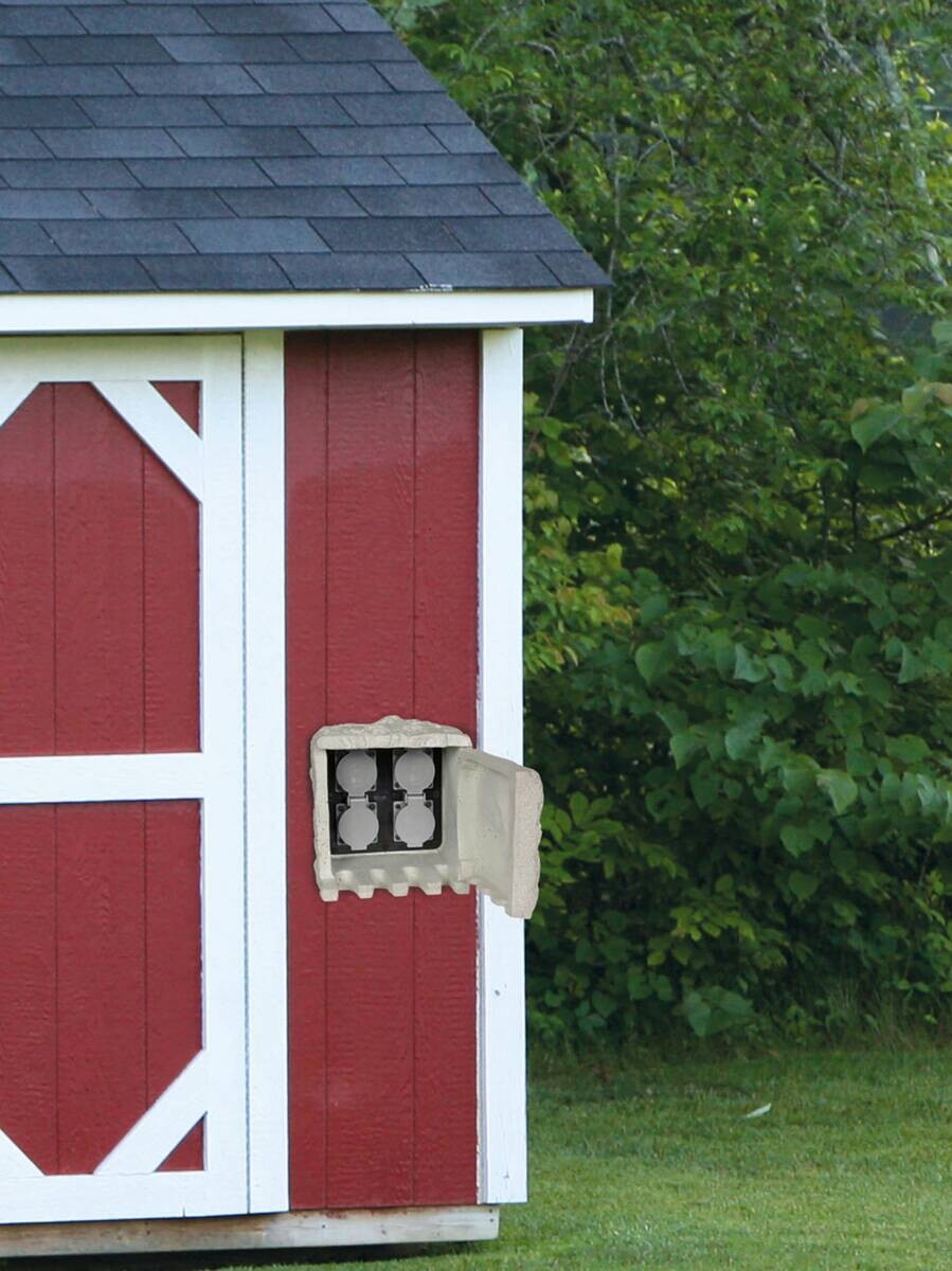 Außen-Steckdosenstein 5001016 granit B/H/T: ca. 21x18x21 cm