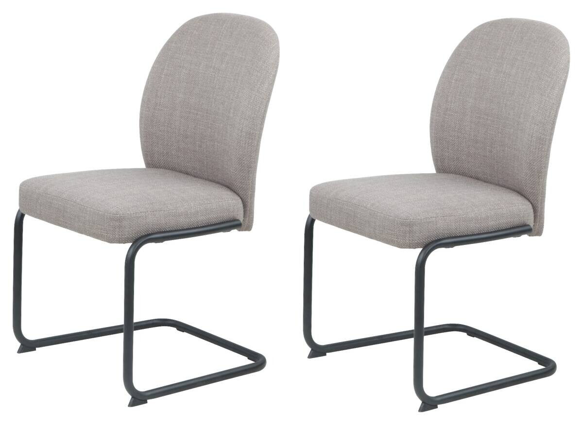 Schwingstuhl Karen II, 2er-Set schlamm Webstoff B/H/T: ca. 53x90x62 cm