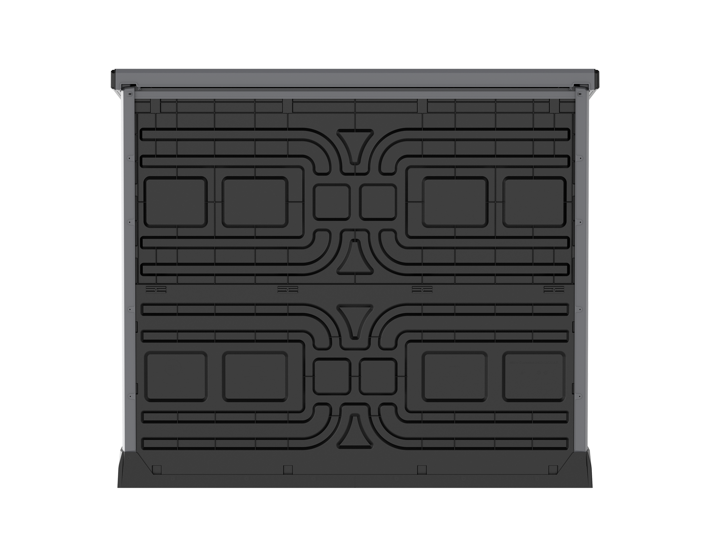 VCM Mülltonnenbox 2er StoreAway braun Kunststoff B/H/L: ca. 145x125x83 cm