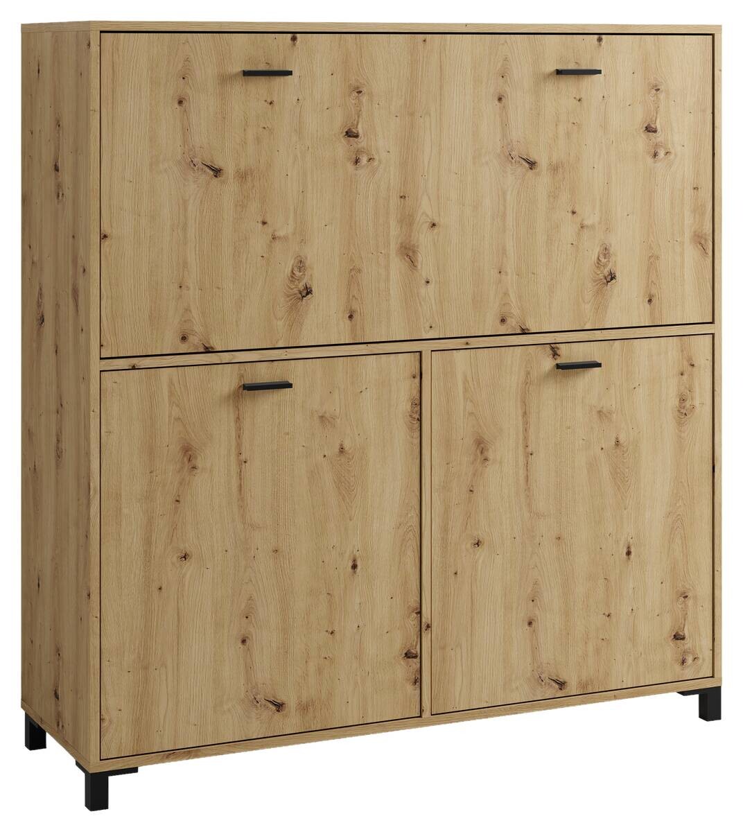 Sekretär MONTANA Eiche schwarz B/H/T: ca. 120x127x40 cm