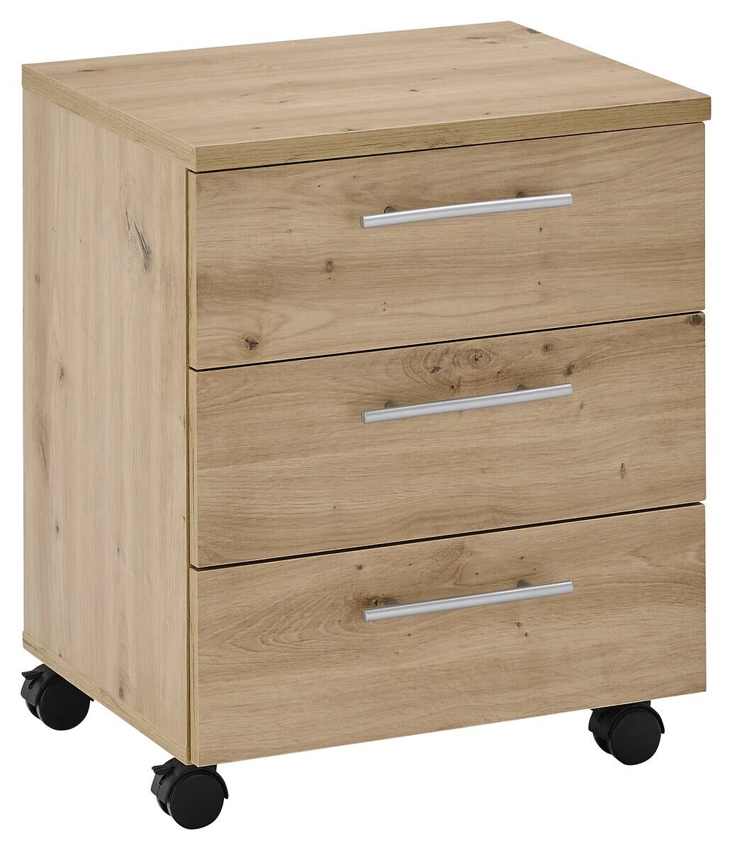 Rollcontainer Ben Eiche Artisan Nachbildung B/H/T: ca. 40x56x39 cm