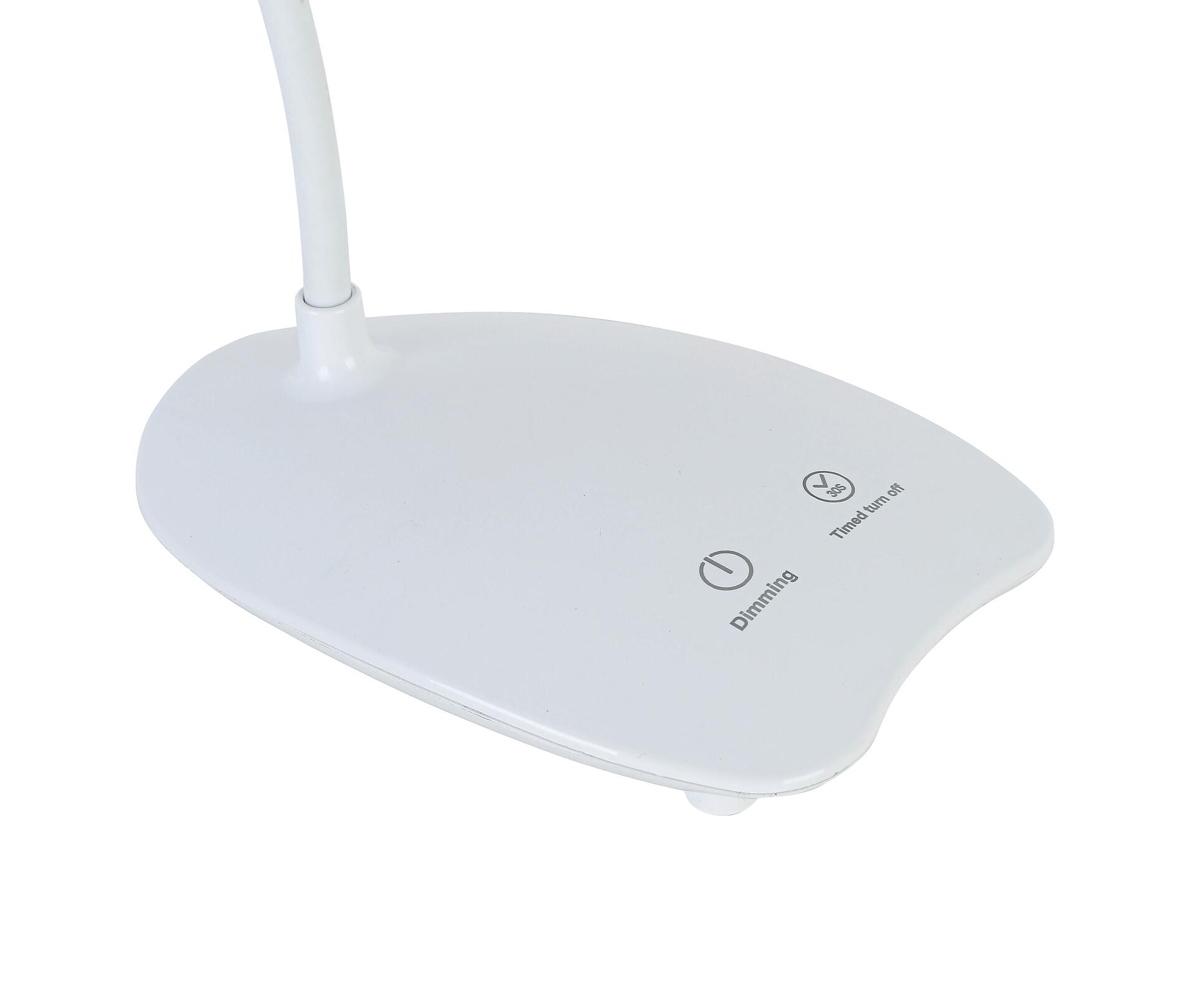 Nolo Tischleuchte Elena weiß Kunststoff B/H/L: ca. 8,5x47x18 cm