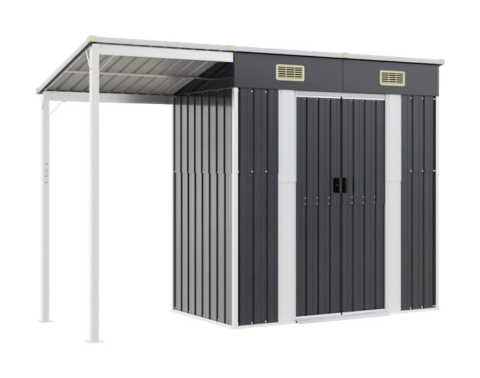 vidaXL Gartenhaus anthrazit B/H/T: ca. 277x181x110,5 cm