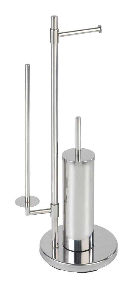 WENKO Stand-WC-Garnitur Chrom Edelstahl WENKO Stand-WC-Garnitur Chrom Edelstahl